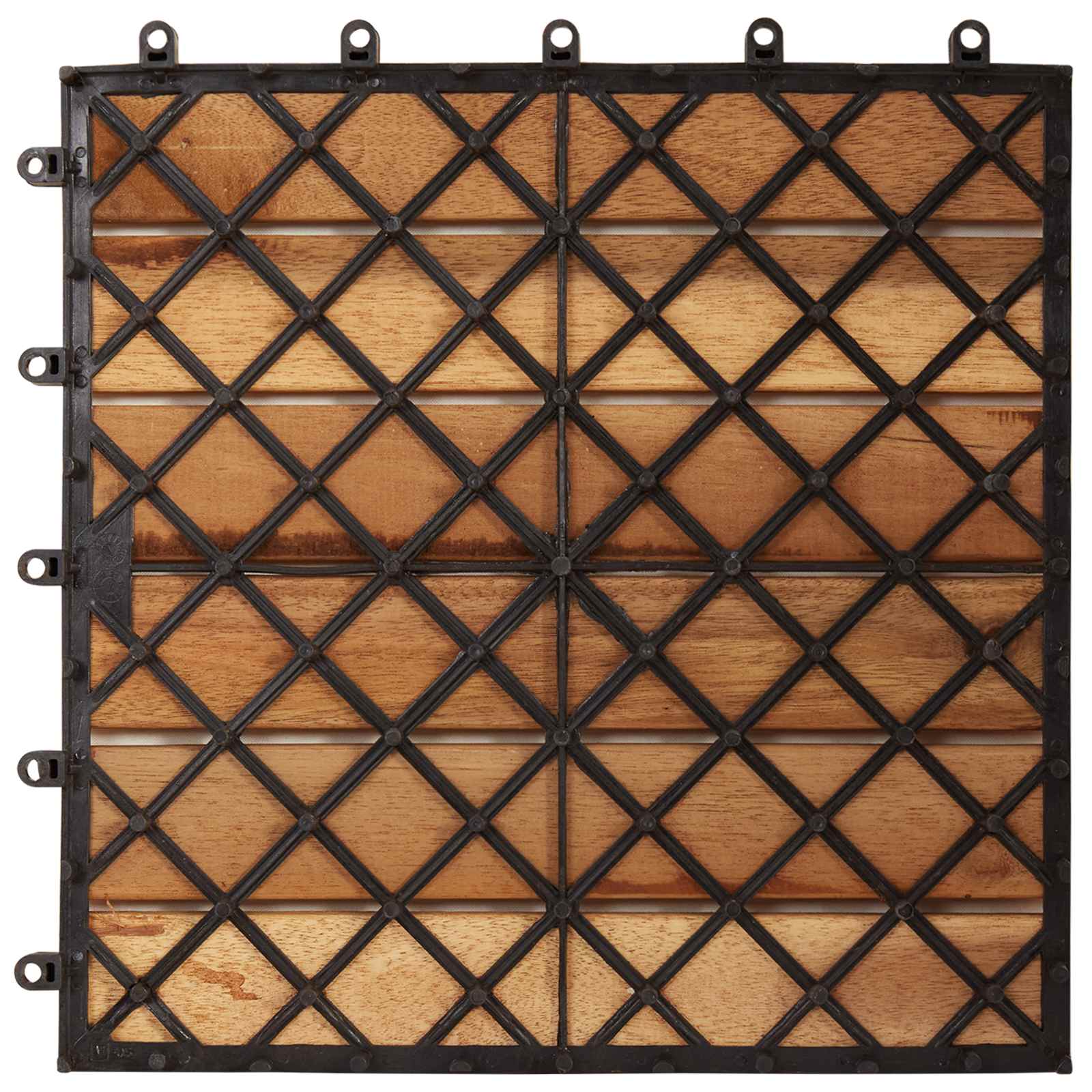 Pločice za decking 30 pcs Smeđa 30 x 30 cm Acacijsko drvo