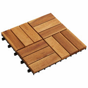 Pločice za decking 30 pcs Smeđa 30 x 30 cm Acacijsko drvo