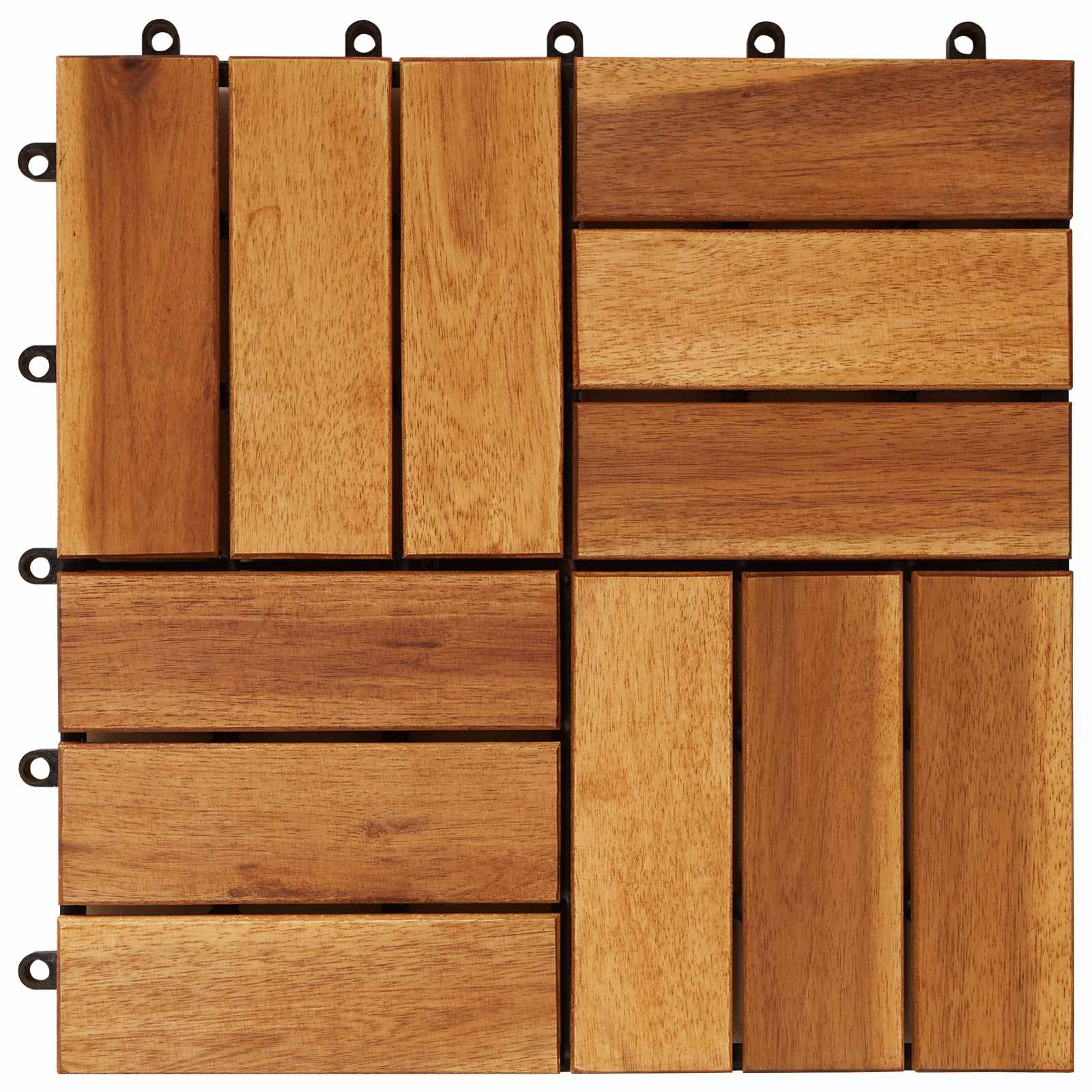 Pločice za decking 30 pcs Smeđa 30 x 30 cm Acacijsko drvo