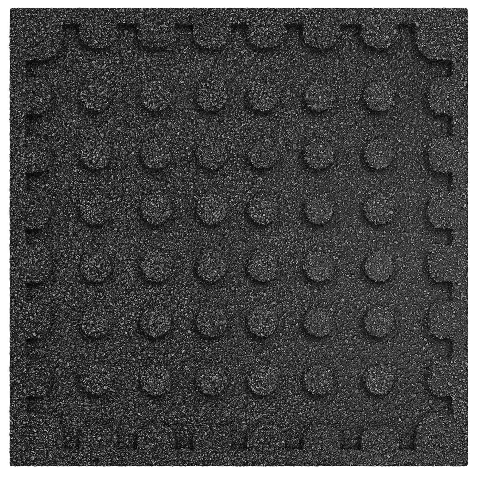 Ploče za zaštitu od padova 12 pcs Crna 50 x 50 cm Guma