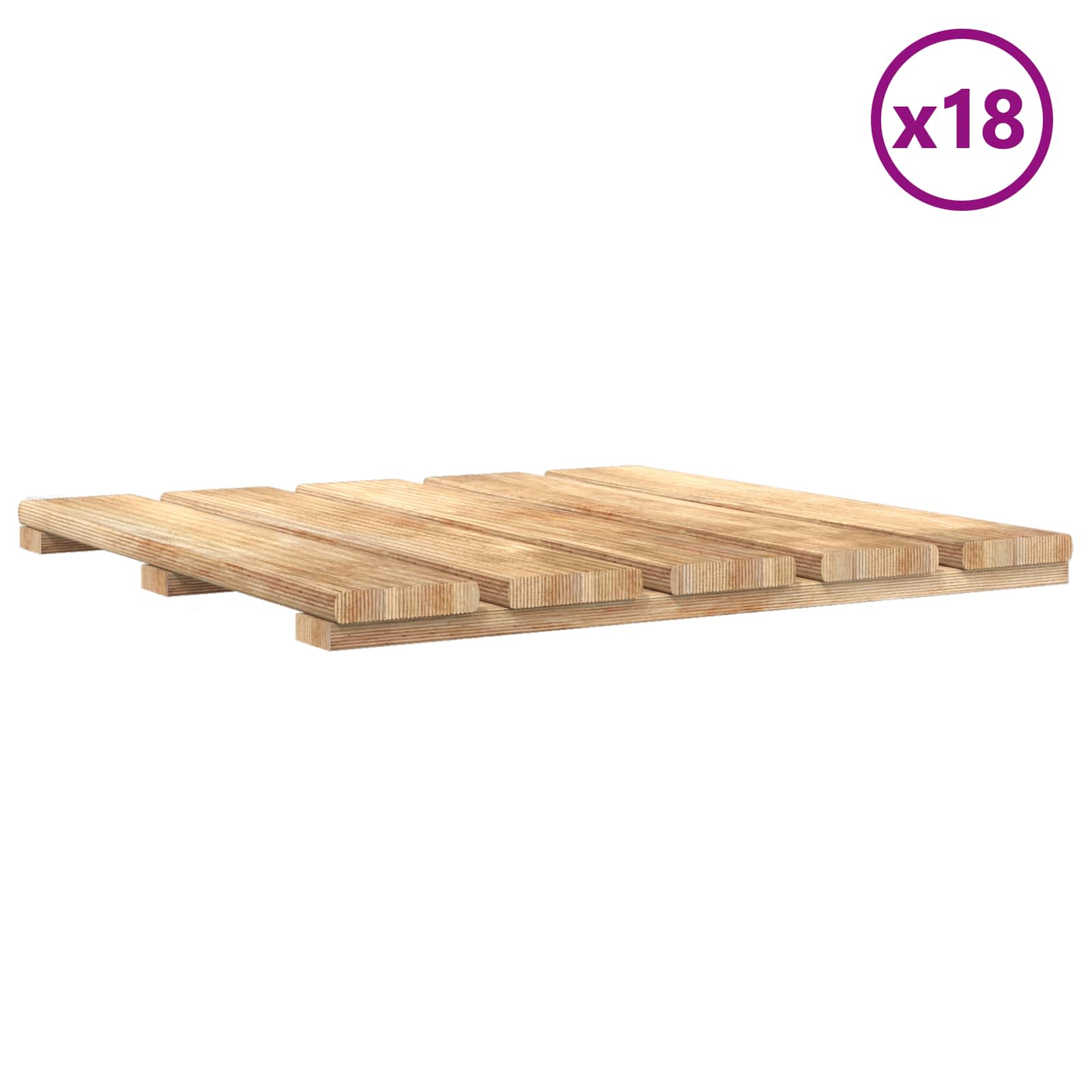 Pločice za decking 18 pcs Smeđa 50 x 50 cm