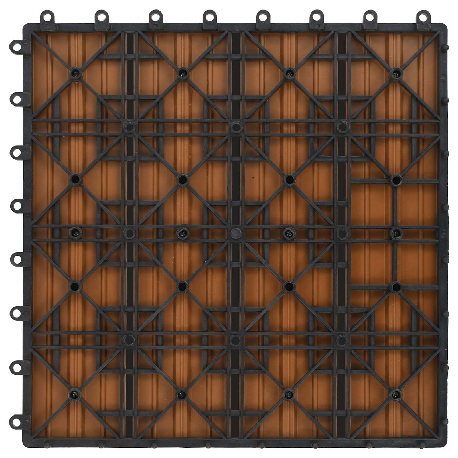 Pločice za decking 22 pcs Tikovina 30 x 30 cm