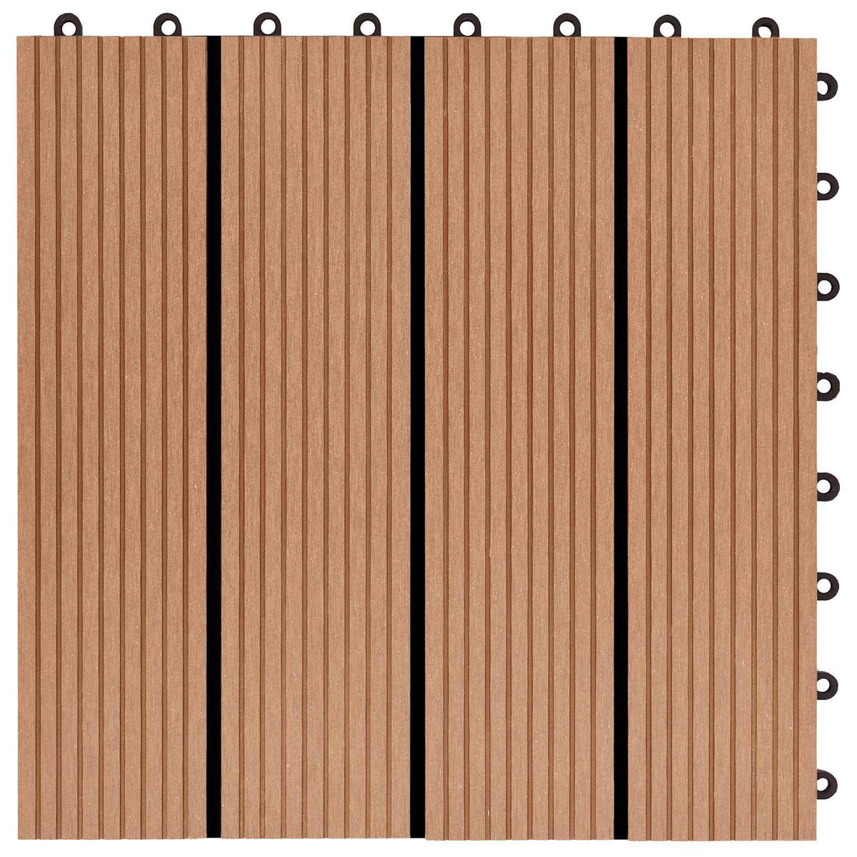 Pločice za decking 22 pcs Tikovina 30 x 30 cm