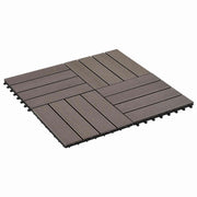 Pločice za decking 22 pcs Tamno smeđa 30 x 30 cm