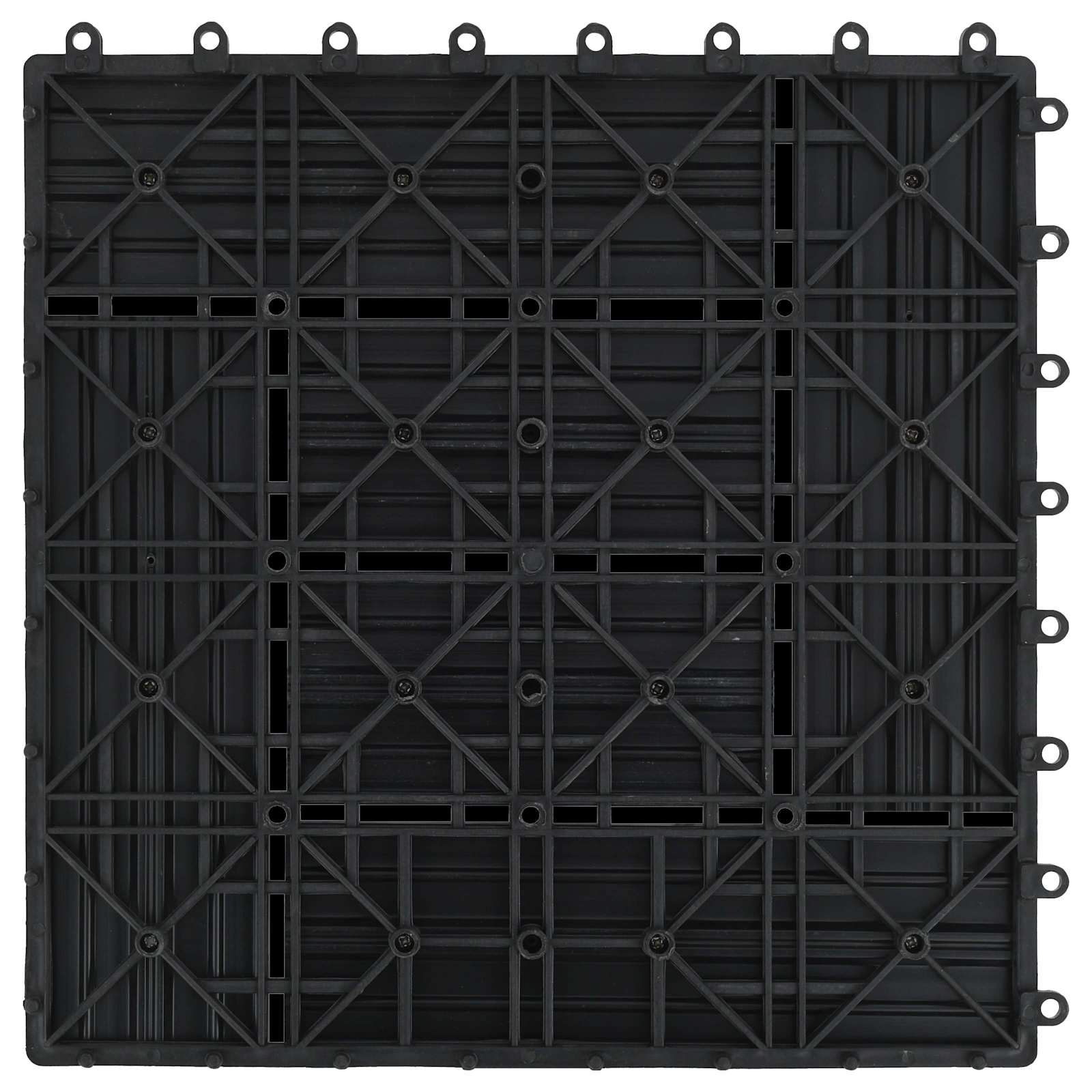 Pločice za decking 22 pcs Crna 30 x 30 cm Drvoplastična smjesa