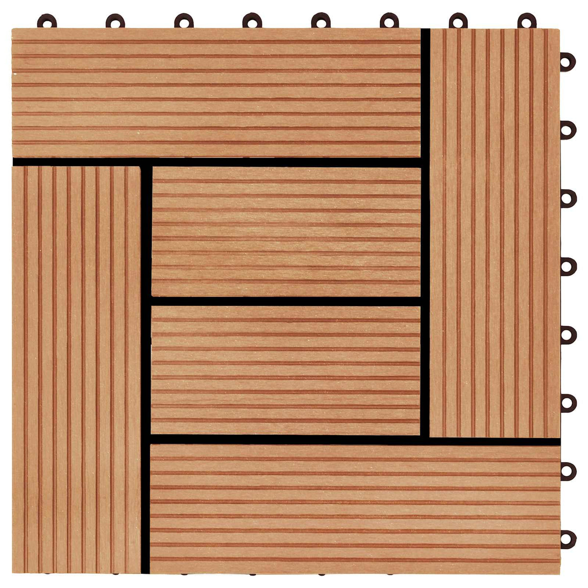 Pločice za decking 22 pcs Tikovina 30 x 30 cm
