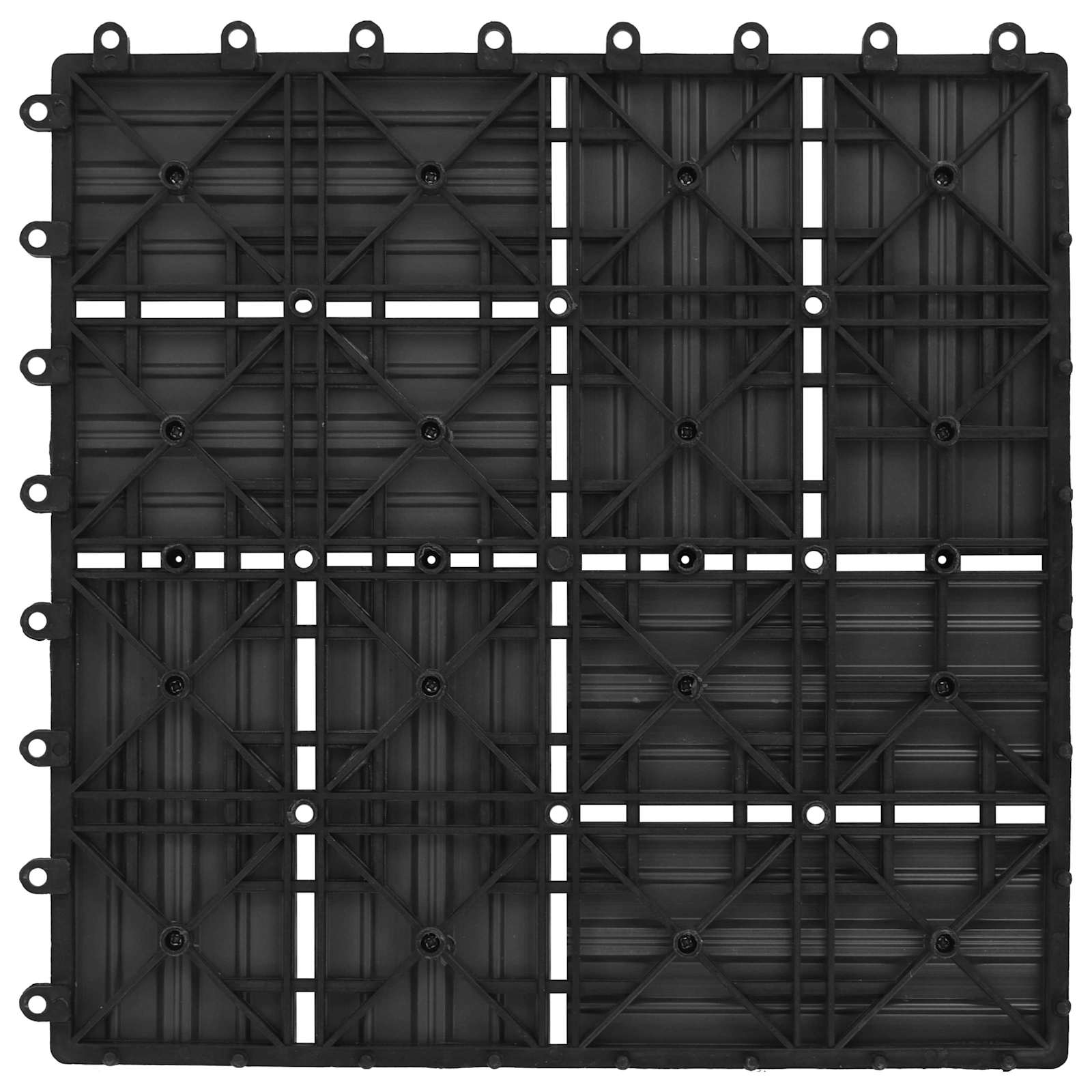 Pločice za decking 22 pcs Crna 30 x 30 cm Drvoplastična smjesa