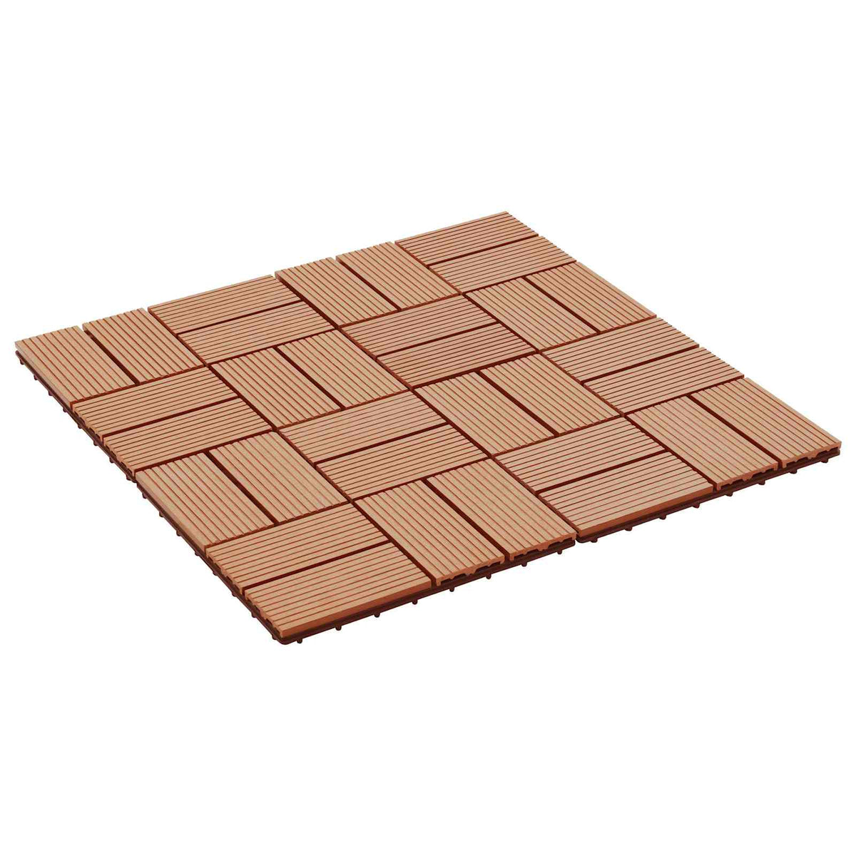 Pločice za decking 22 pcs Tikovina 30 x 30 cm