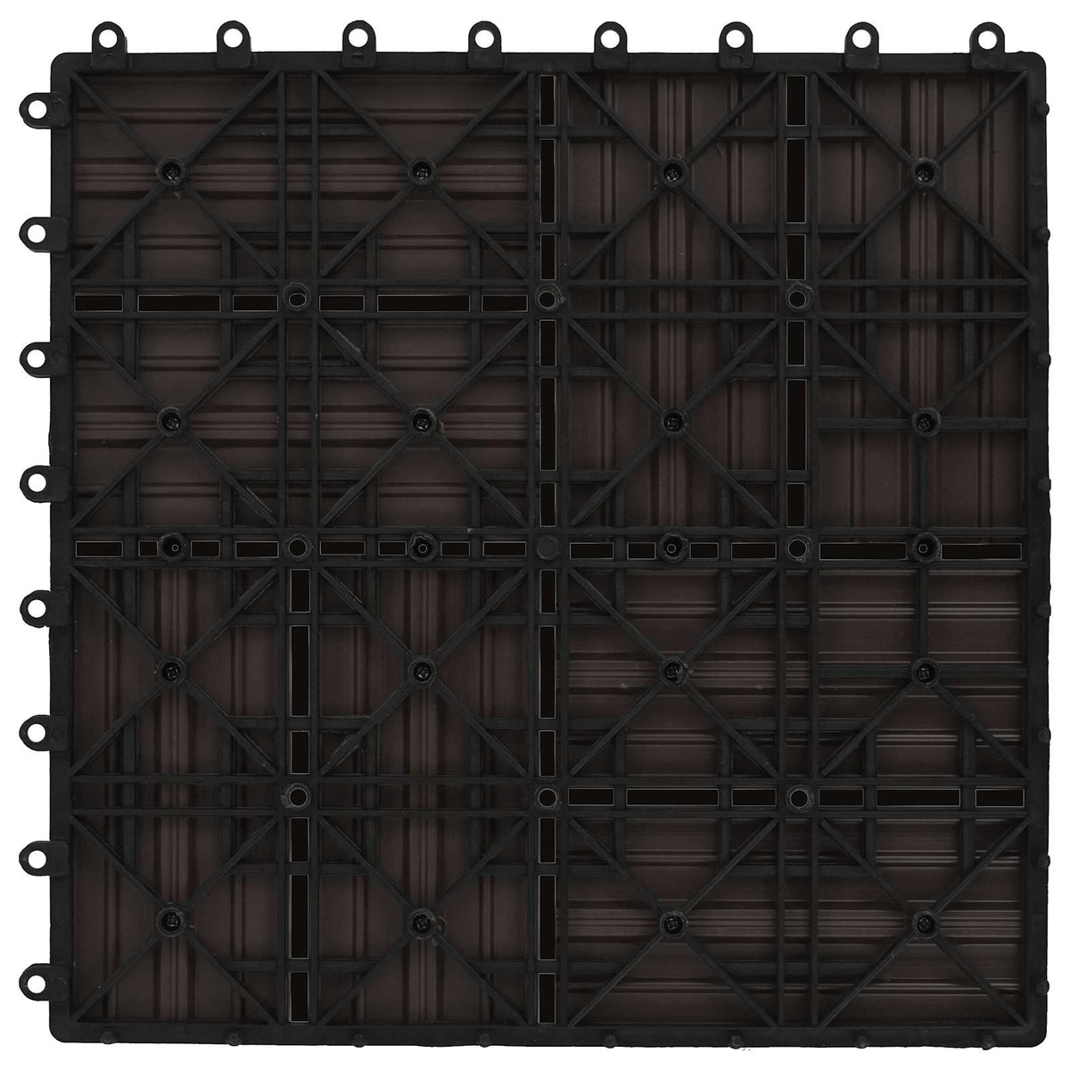 Pločice za decking 22 pcs Tamno smeđa 30 x 30 cm