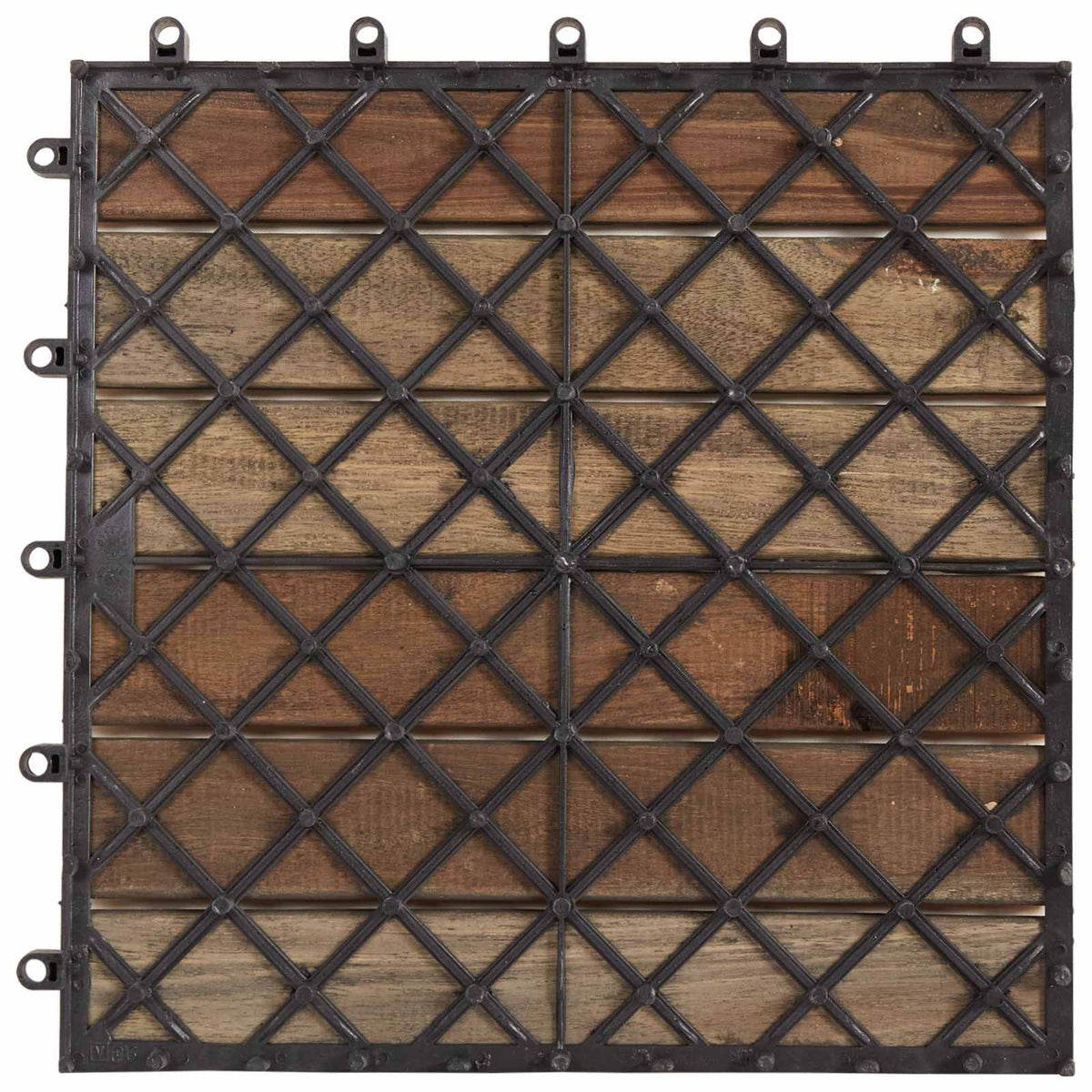Pločice za decking 20 pcs Siva 30 x 30 cm Acacijsko drvo