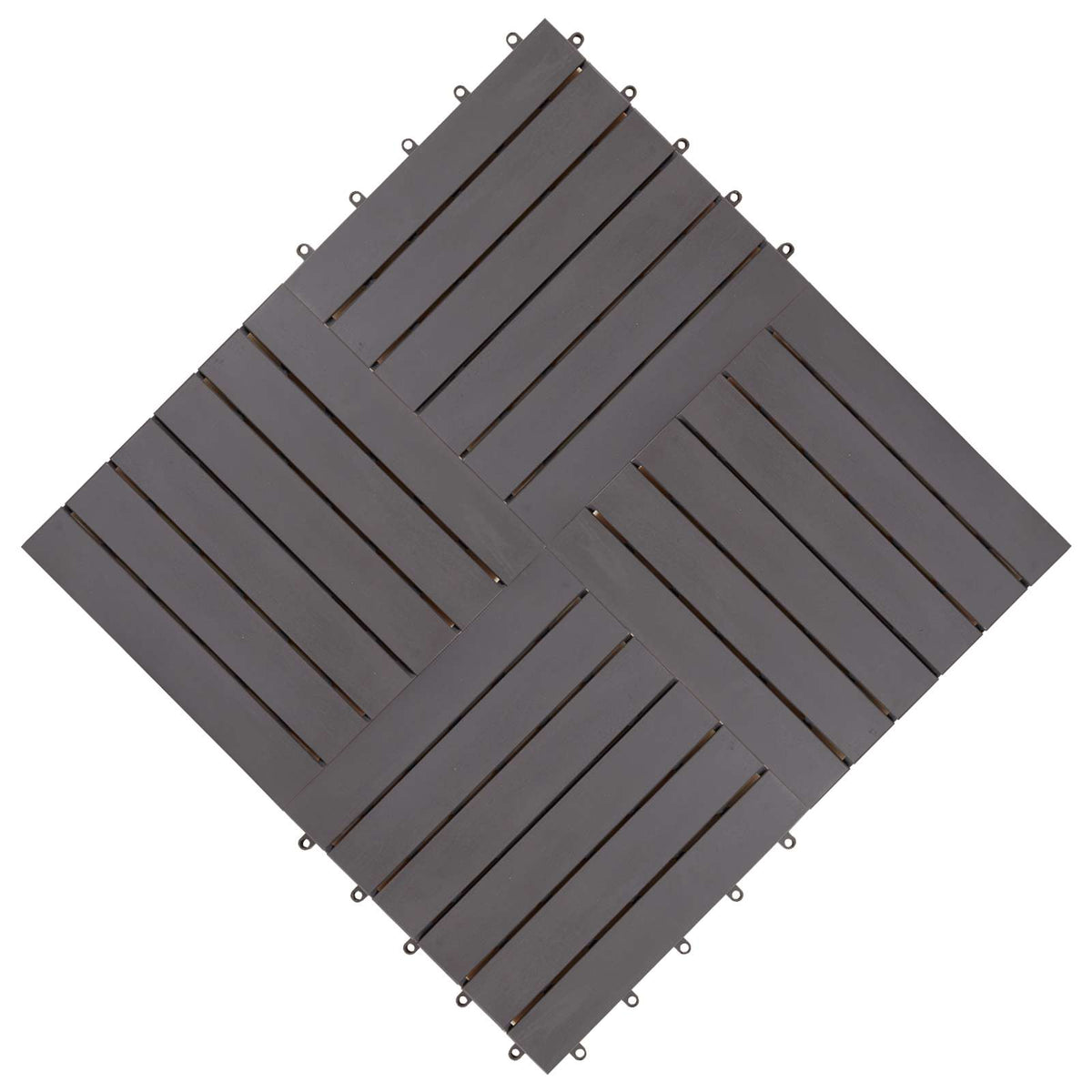 Pločice za decking 20 pcs Siva 30 x 30 cm Acacijsko drvo