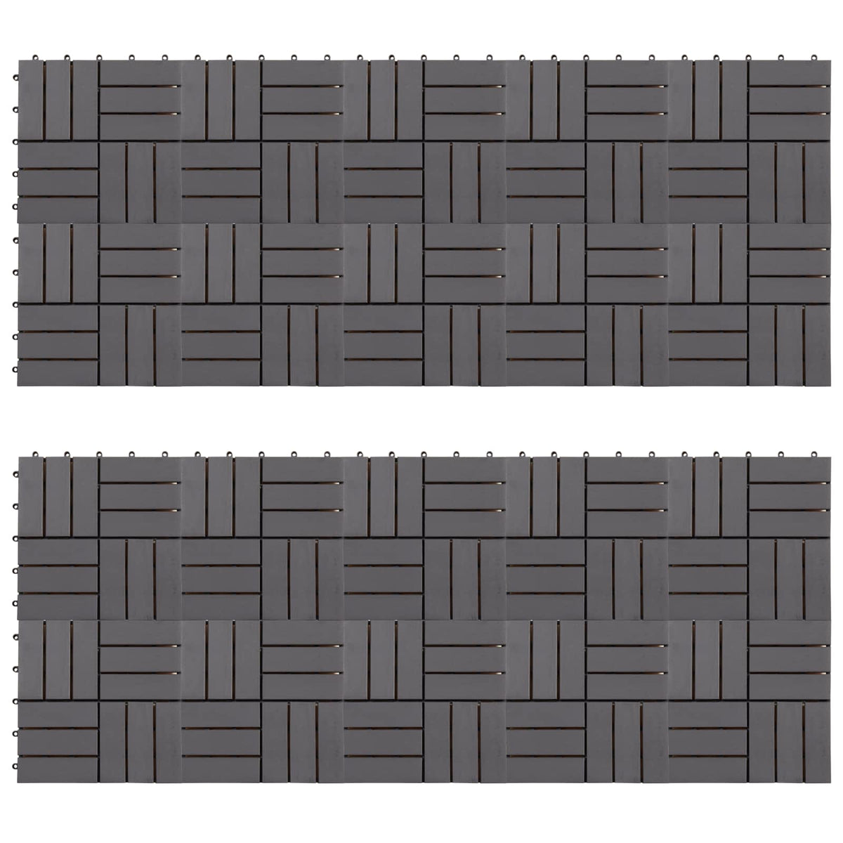 Pločice za decking 20 pcs Siva 30 x 30 cm Acacijsko drvo