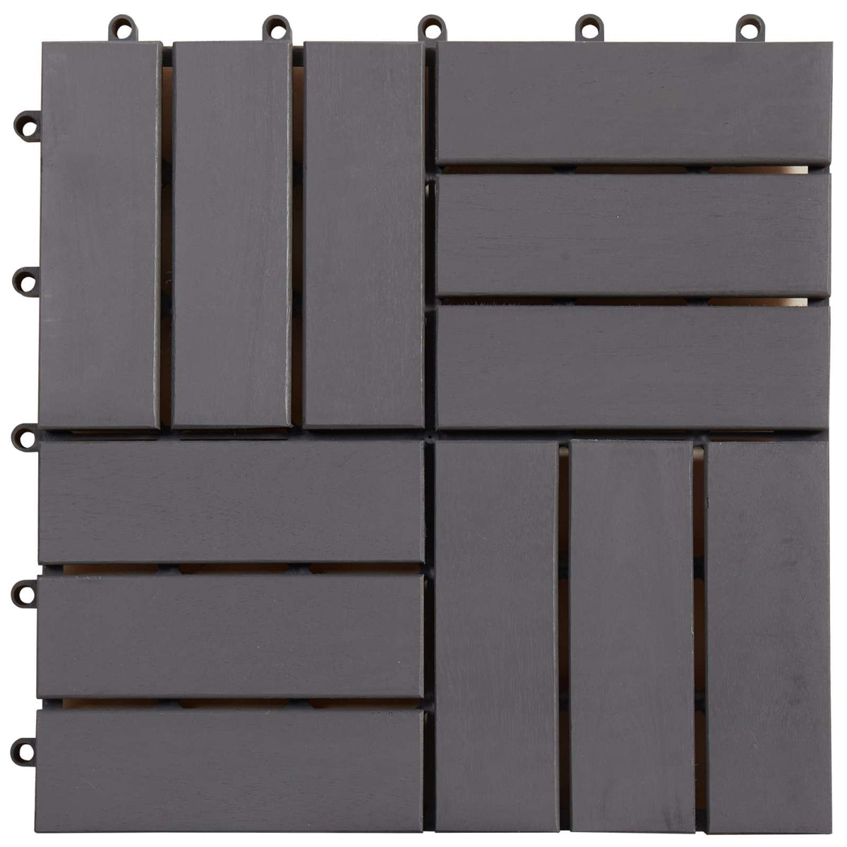 Pločice za decking 30 pcs Siva 30 x 30 cm Acacijsko drvo