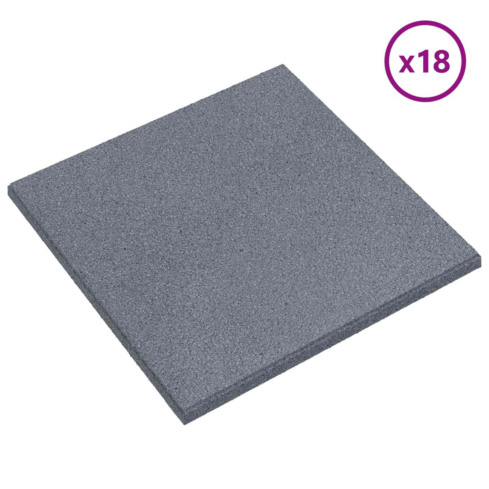 Ploče za zaštitu od padova 18 pcs Siva 50 x 50 cm Guma