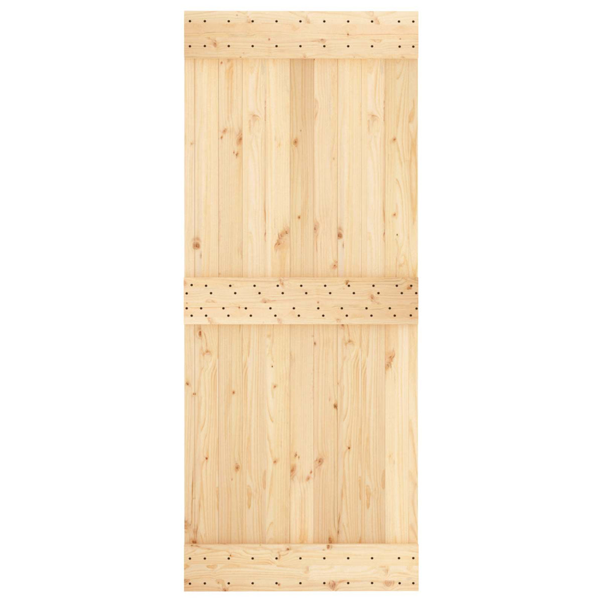 Klizna vrata 85 x 210 cm Čvrsta borovina (neobrađena)