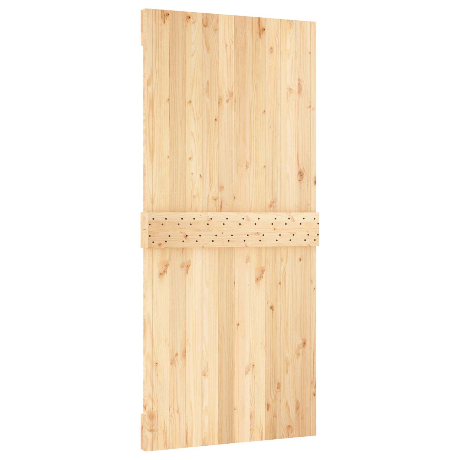 Klizna vrata 95 x 210 cm Čvrsta borovina (neobrađena)