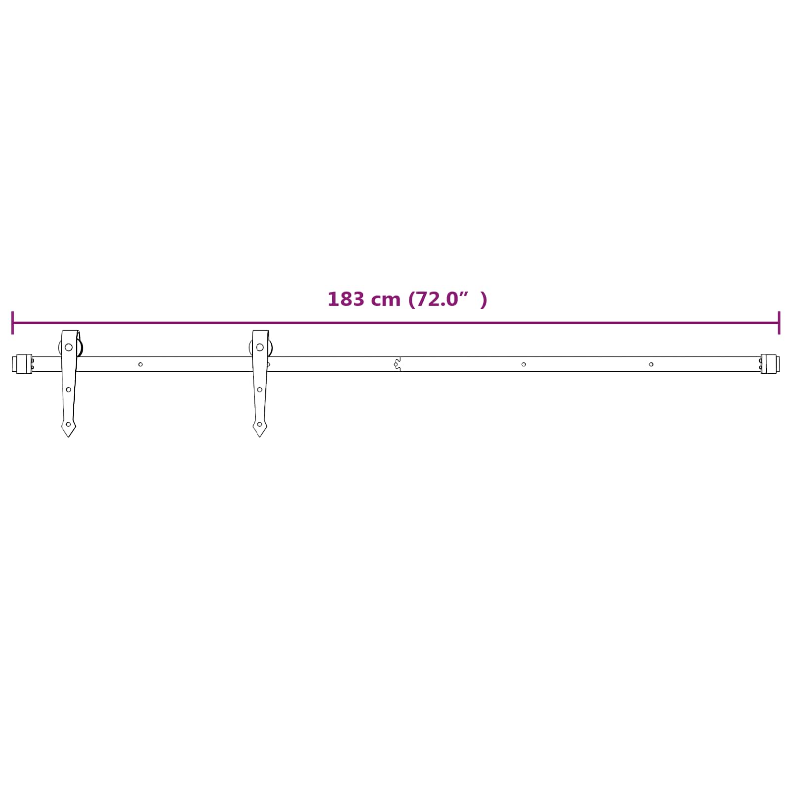 Klizna vrata Prirodna i bijela 80 x 210 cm Masivna borovina