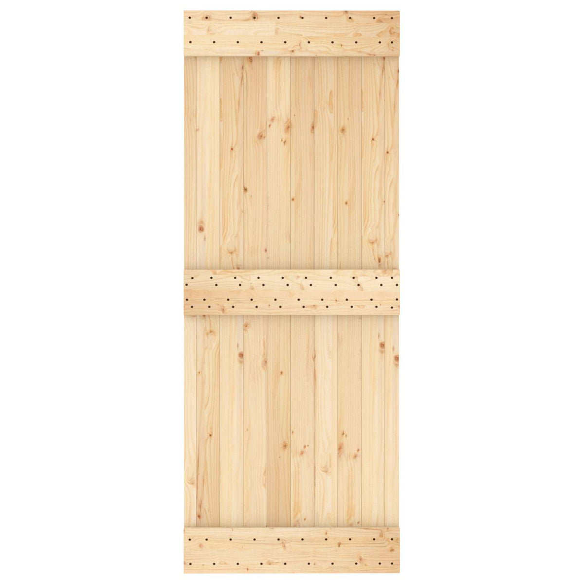 Klizna vrata 80 x 210 cm Čvrsta borovina (neobrađena)