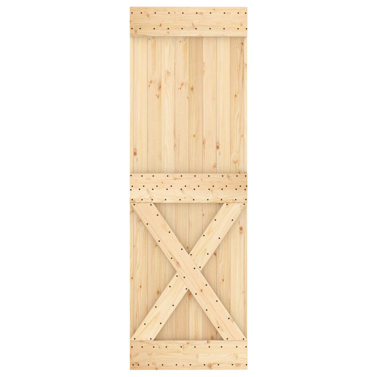 Klizna vrata Prirodna i bijela 70 x 210 cm Čvrsta borovina