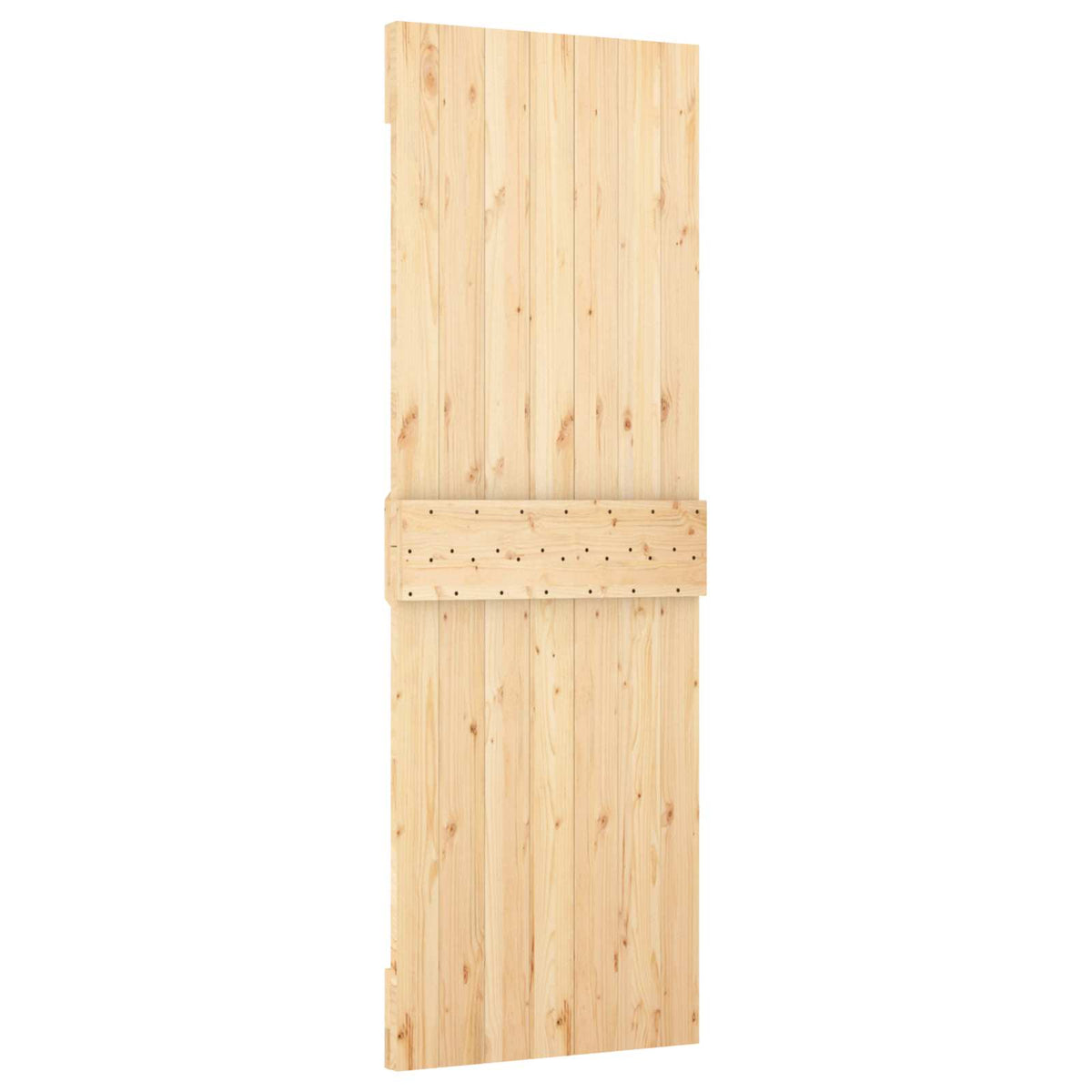 Klizna vrata Prirodna i bijela 70 x 210 cm Čvrsta borovina