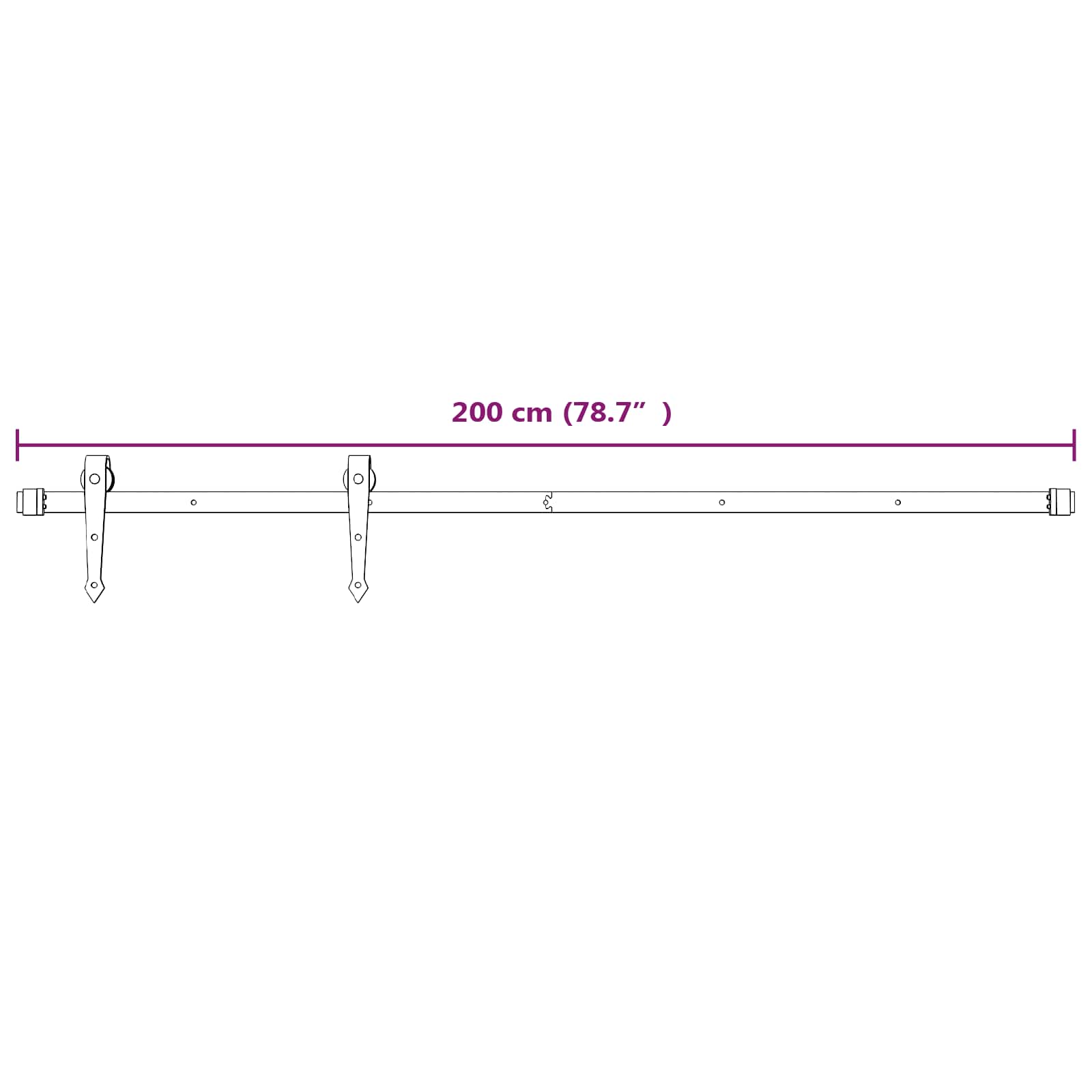 Klizna vrata Prirodna i bijela 80 x 210 cm Masivna borovina