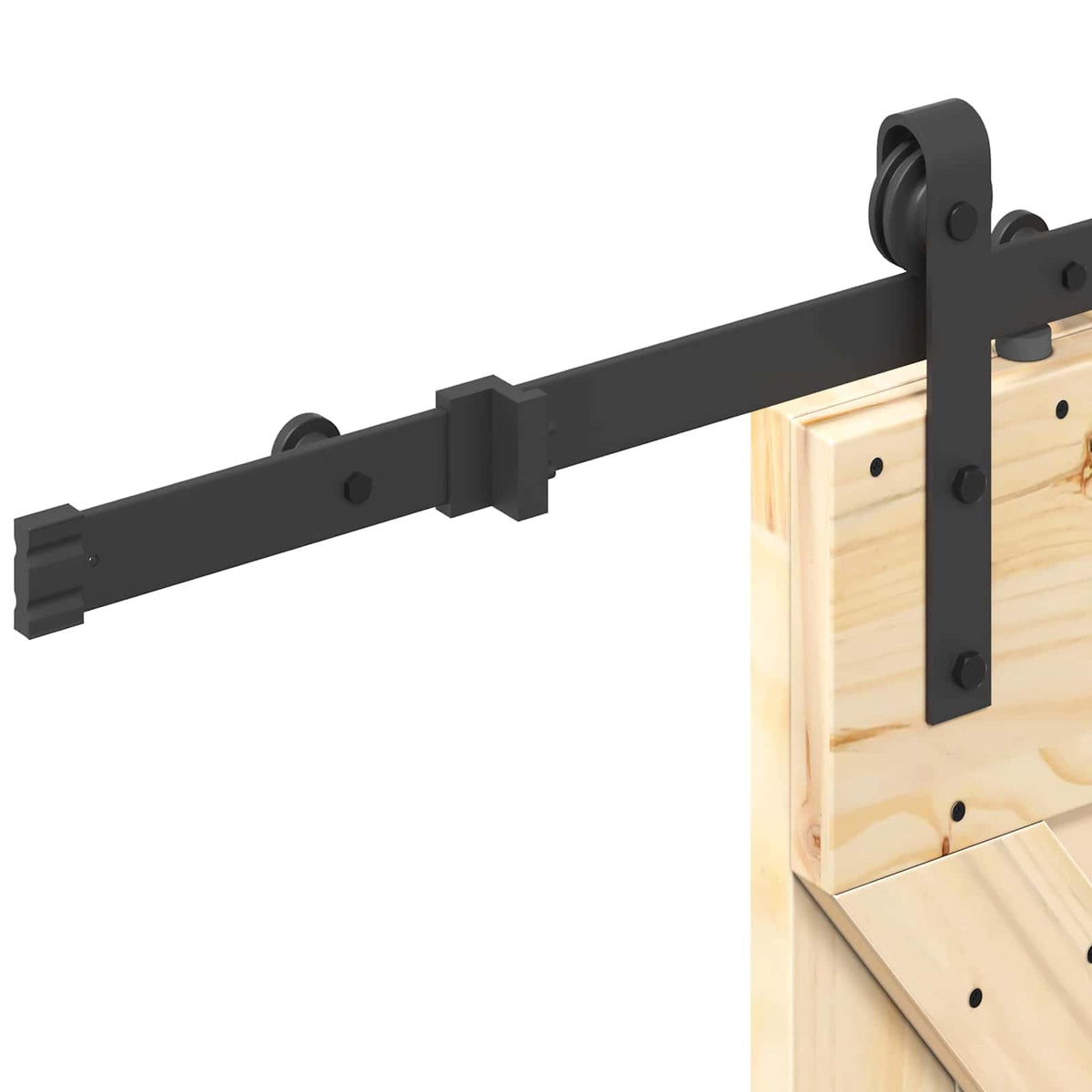 Klizna vrata NARVIK Prirodna i crna 70 x 210 cm (152,5 cm)