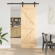 Klizna vrata NARVIK Prirodna i crna 70 x 210 cm (152,5 cm)