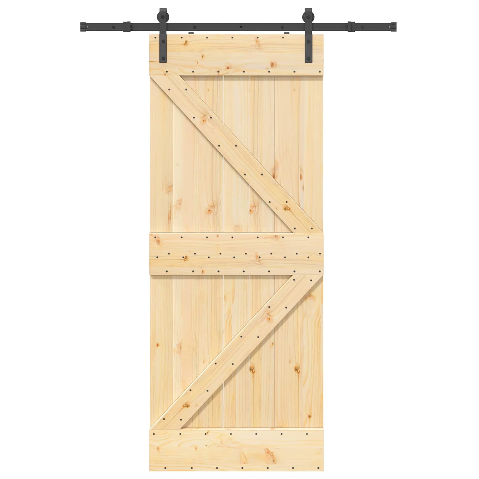 Klizna vrata NARVIK Prirodna i crna 85 x 210 cm (152,5 cm)