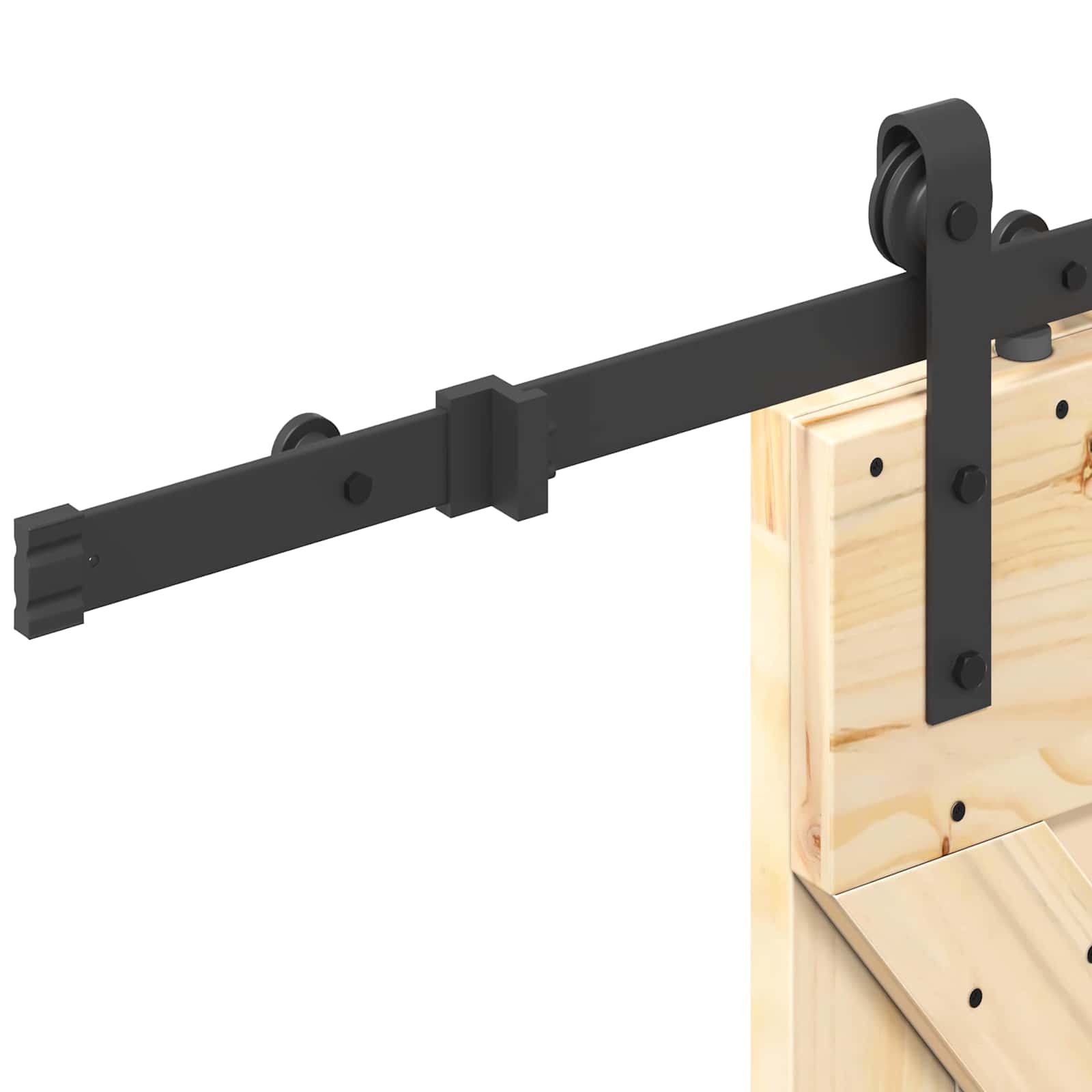 Klizna vrata NARVIK Prirodna i crna 70 x 210 cm (213,5 cm)