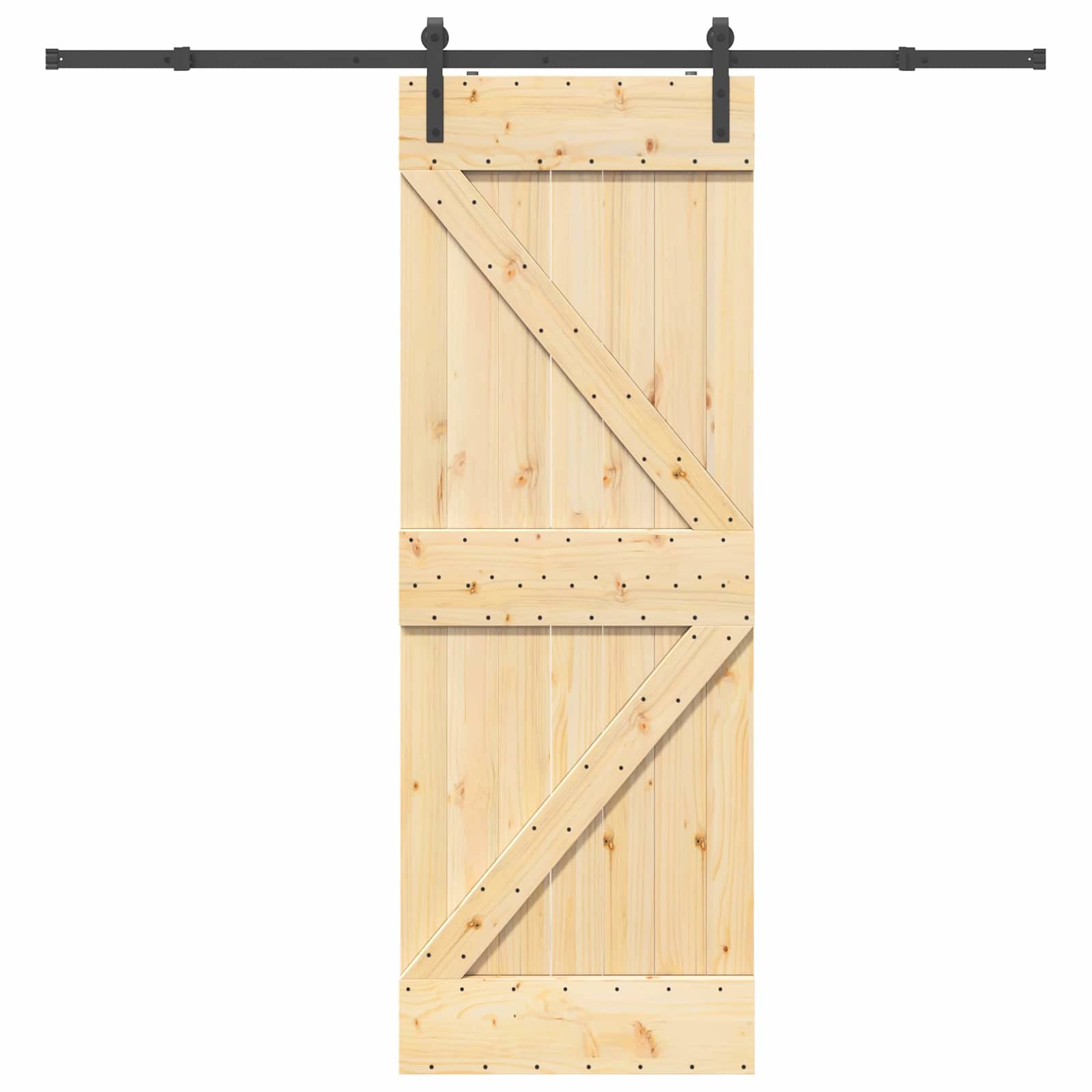 Klizna vrata NARVIK Prirodna i crna 70 x 210 cm (213,5 cm)