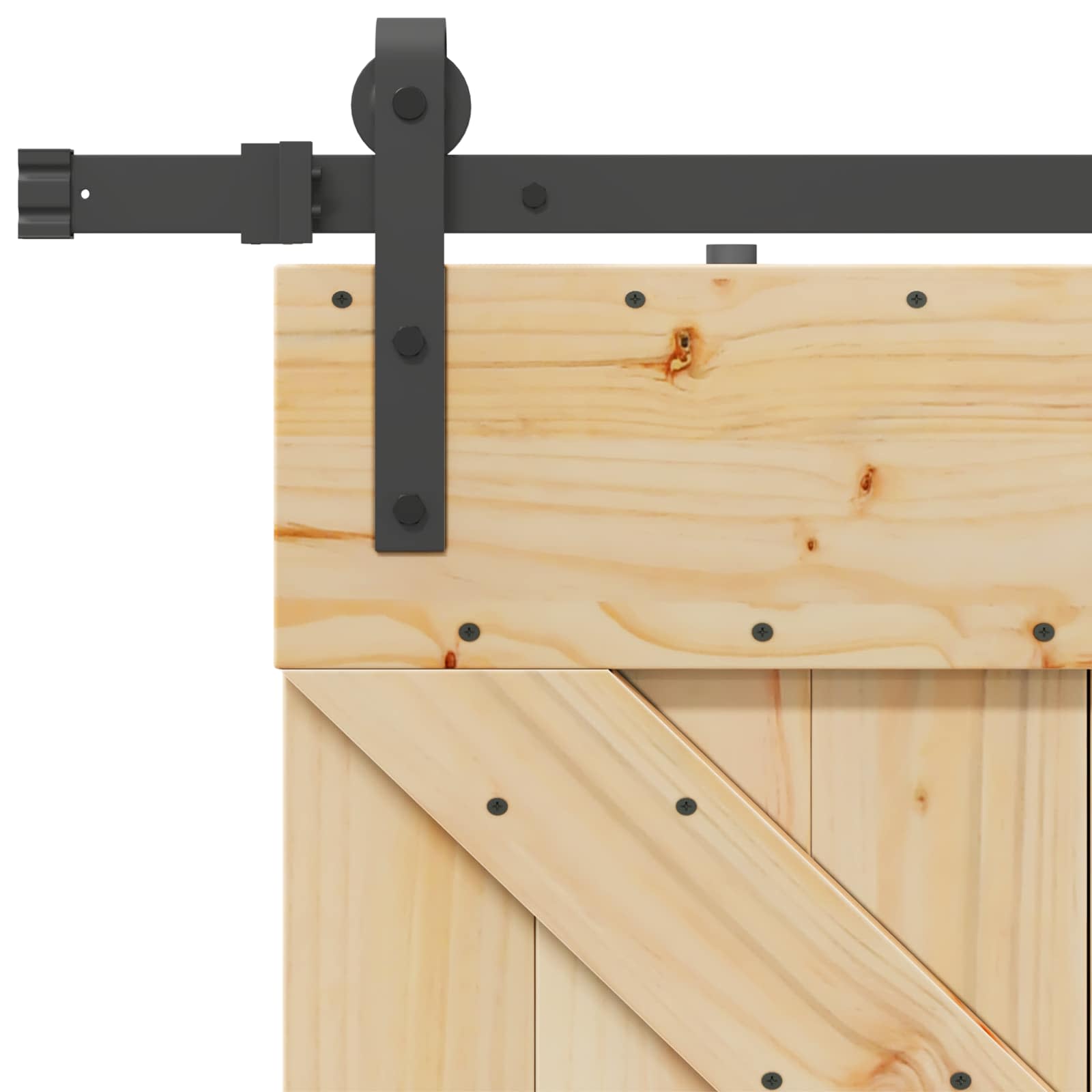 Klizna vrata NARVIK Prirodna i crna 100 x 210 cm (213,5 cm)