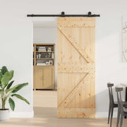 Klizna vrata NARVIK 80 x 210 cm (152,5 cm) Prirodna i crna