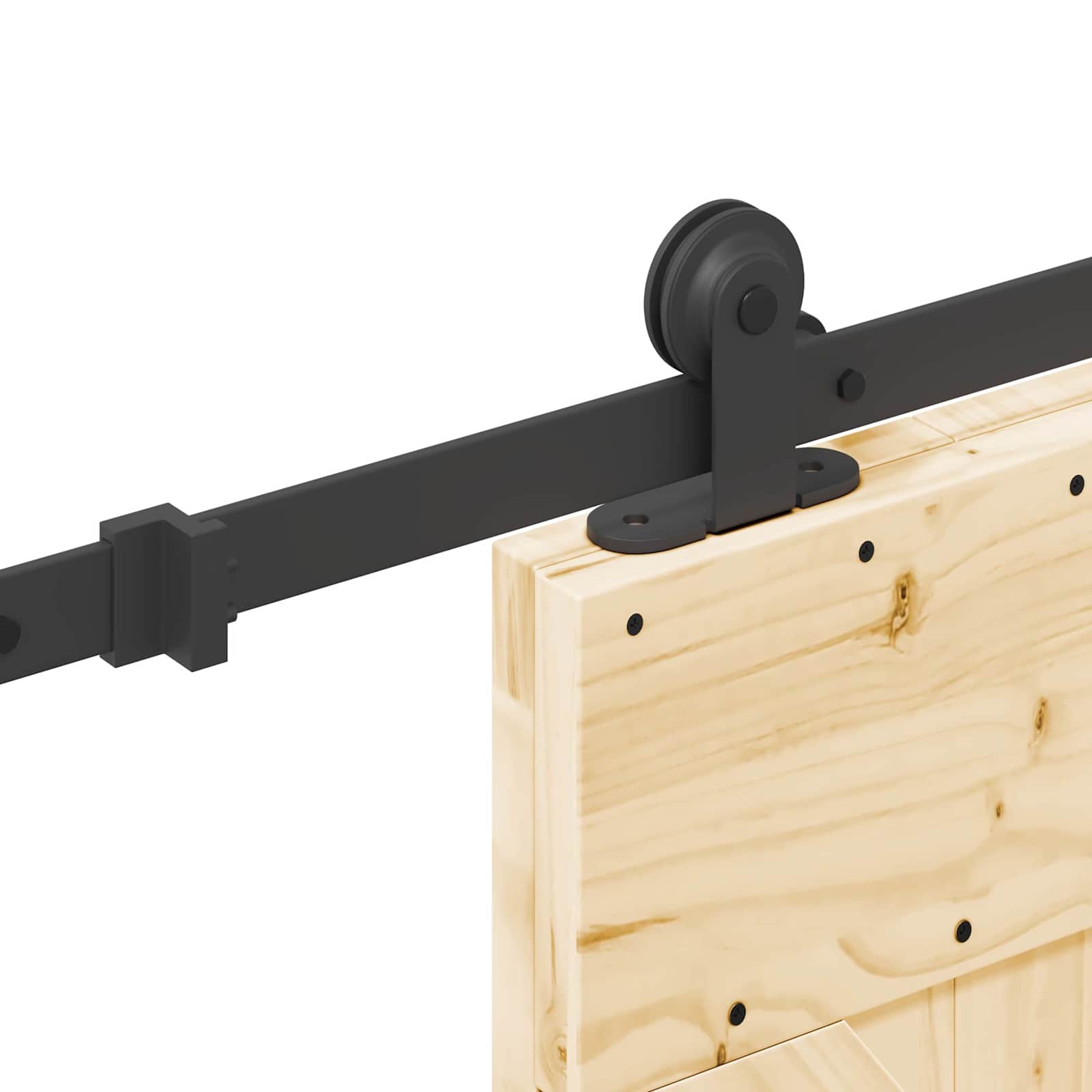 Klizna vrata NARVIK Prirodna i crna 70 x 210 cm (213,5 cm)
