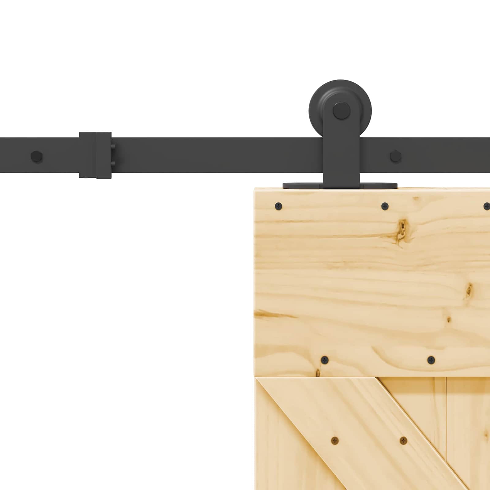 Klizna vrata NARVIK Prirodna i crna 70 x 210 cm (213,5 cm)