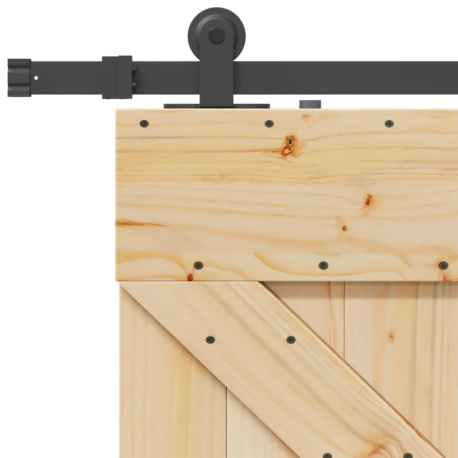 Klizna vrata NARVIK Prirodna i crna 80 x 210 cm (213,5 cm)