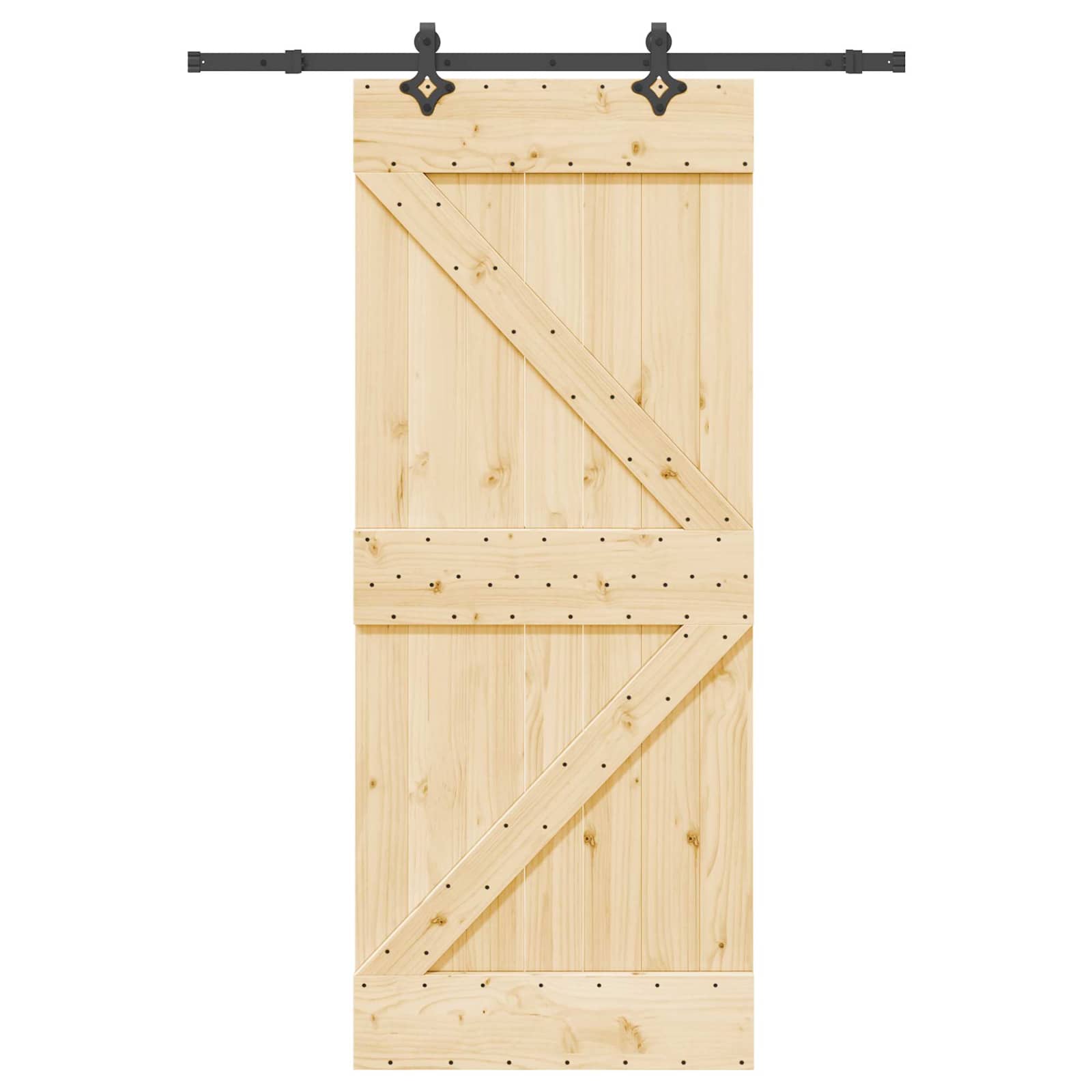 Klizna vrata NARVIK Prirodna i crna 85 x 210 cm (152,5 cm)