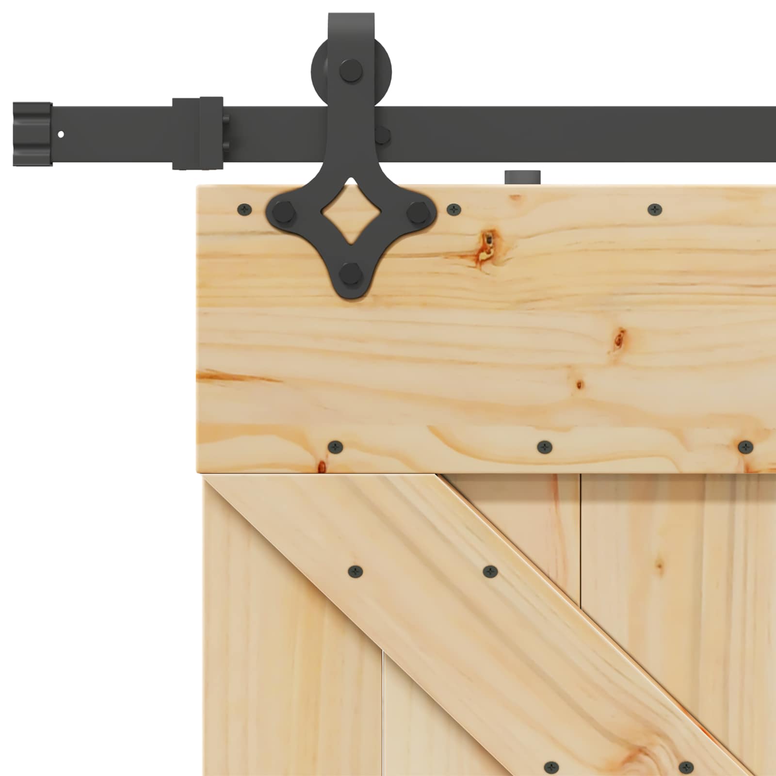 Klizna vrata NARVIK Prirodna i crna 80 x 210 cm (152,5 cm)