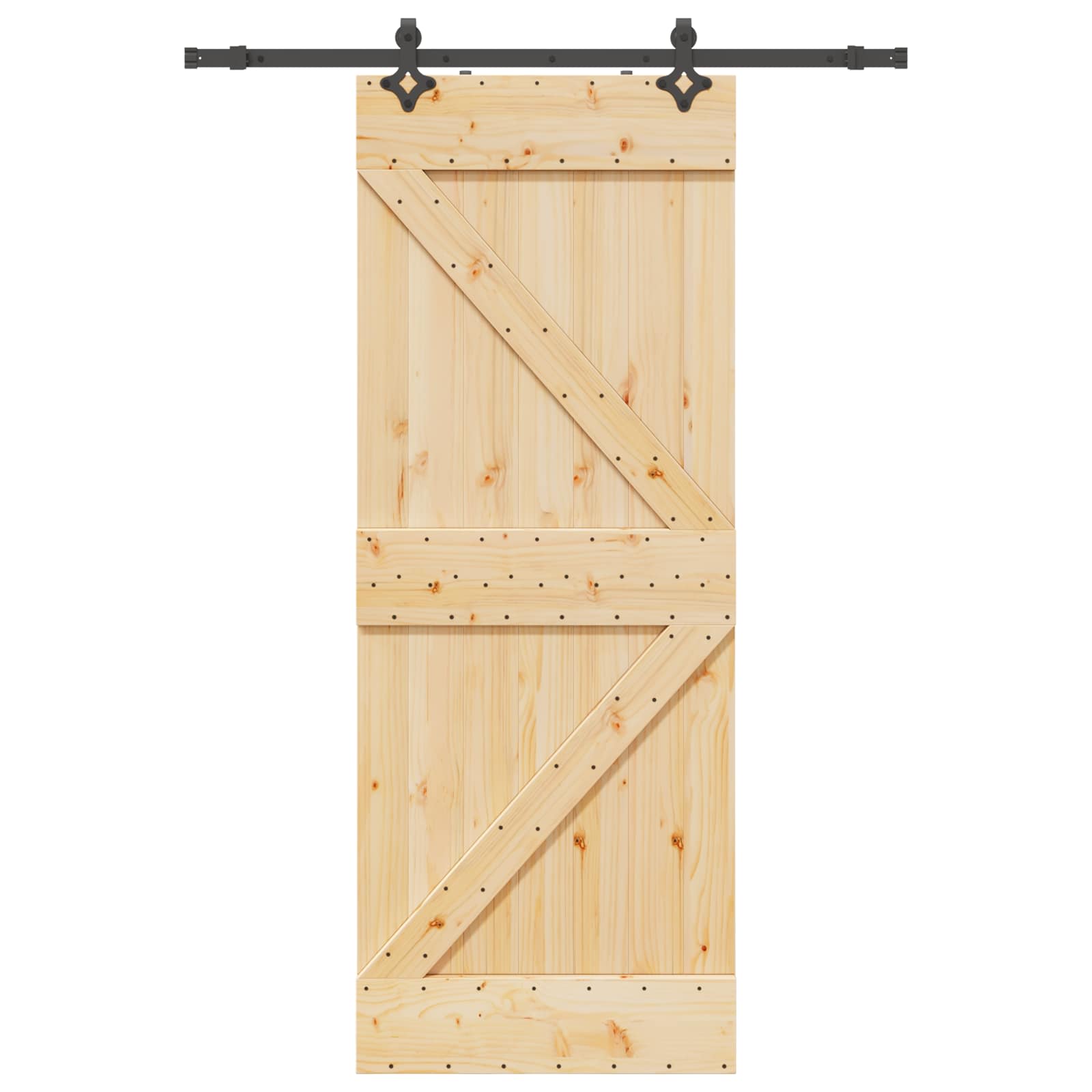 Klizna vrata NARVIK Prirodna i crna 80 x 210 cm (152,5 cm)