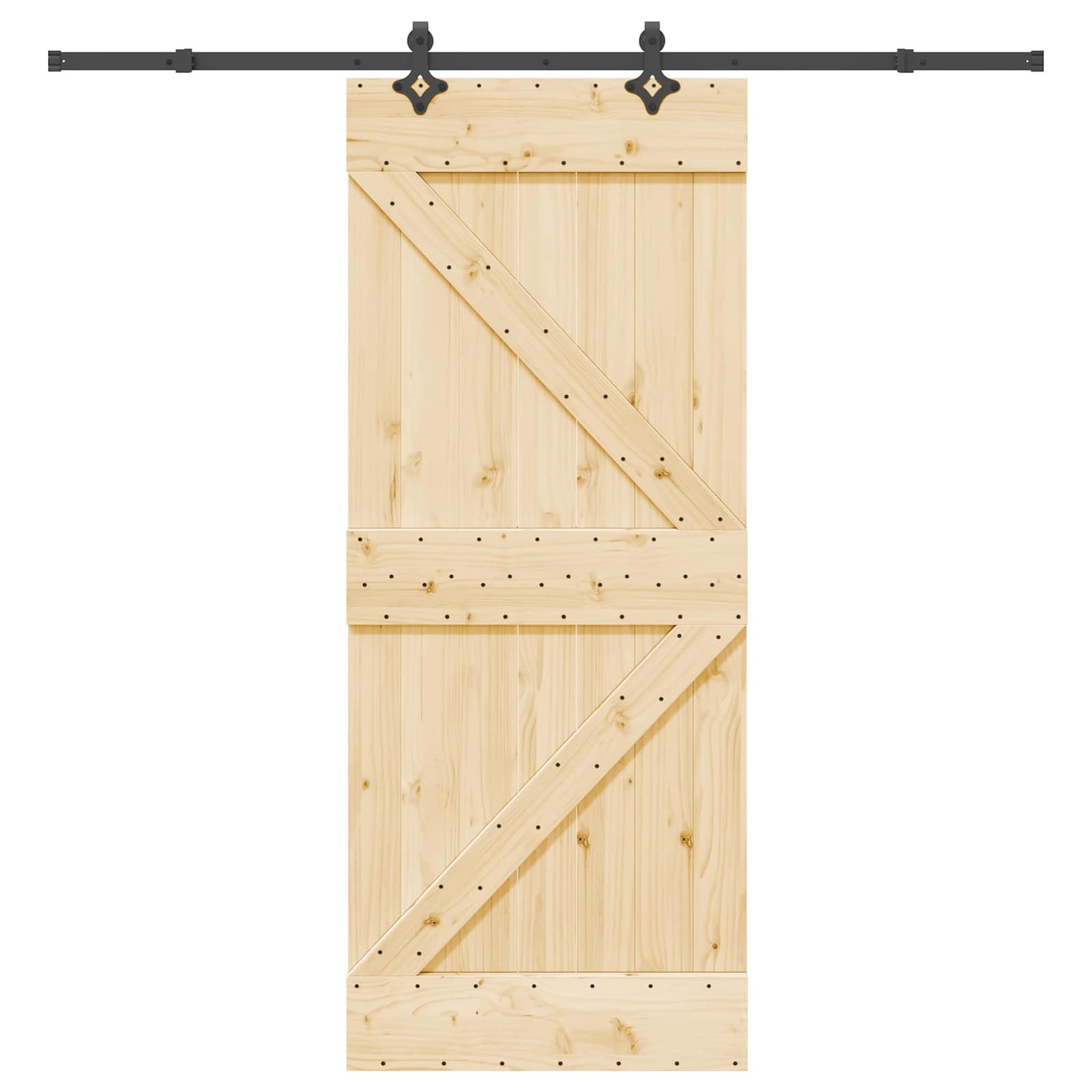 Klizna vrata NARVIK Prirodna i crna 85 x 210 cm (213,5 cm)