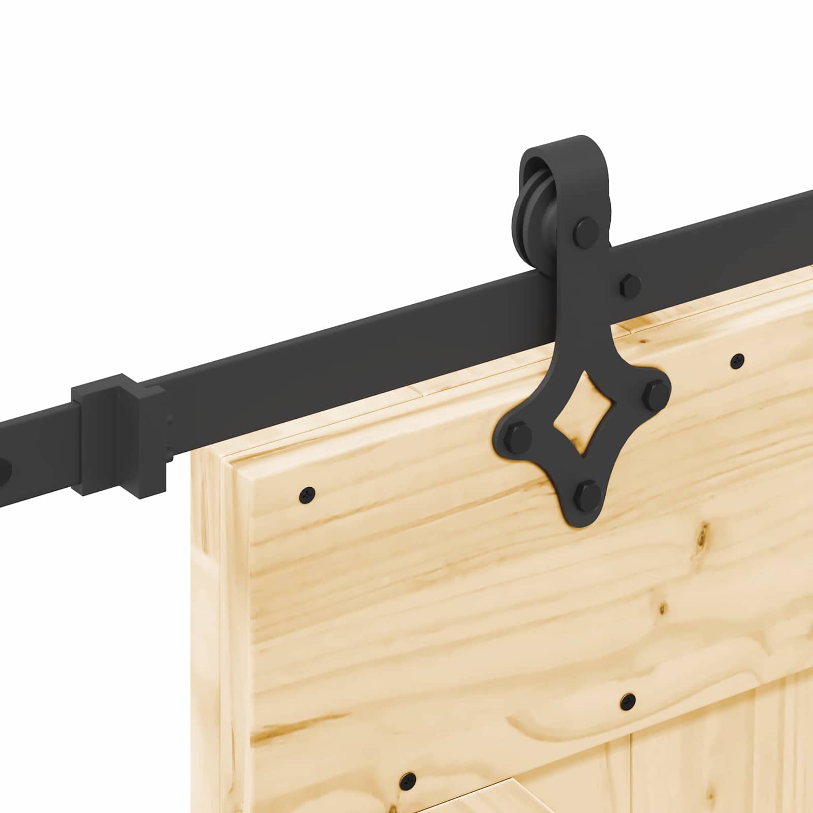 Klizna vrata NARVIK Prirodna i crna 95 x 210 cm (213,5 cm)