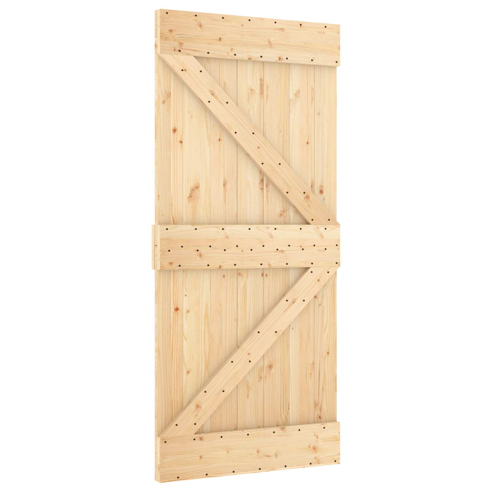 Klizna vrata NARVIK Prirodna i crna 95 x 210 cm (213,5 cm)