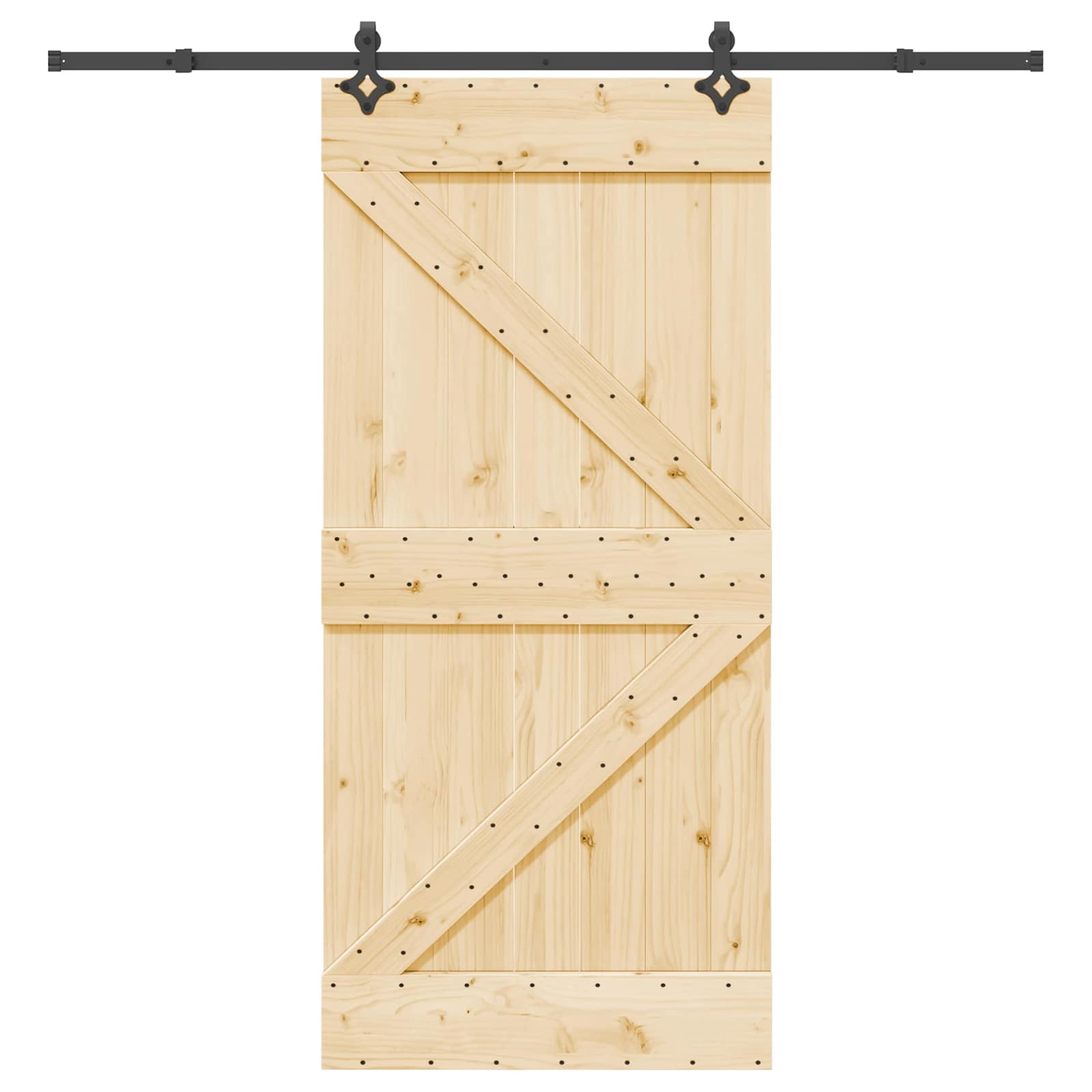 Klizna vrata NARVIK Prirodna i crna 95 x 210 cm (213,5 cm)
