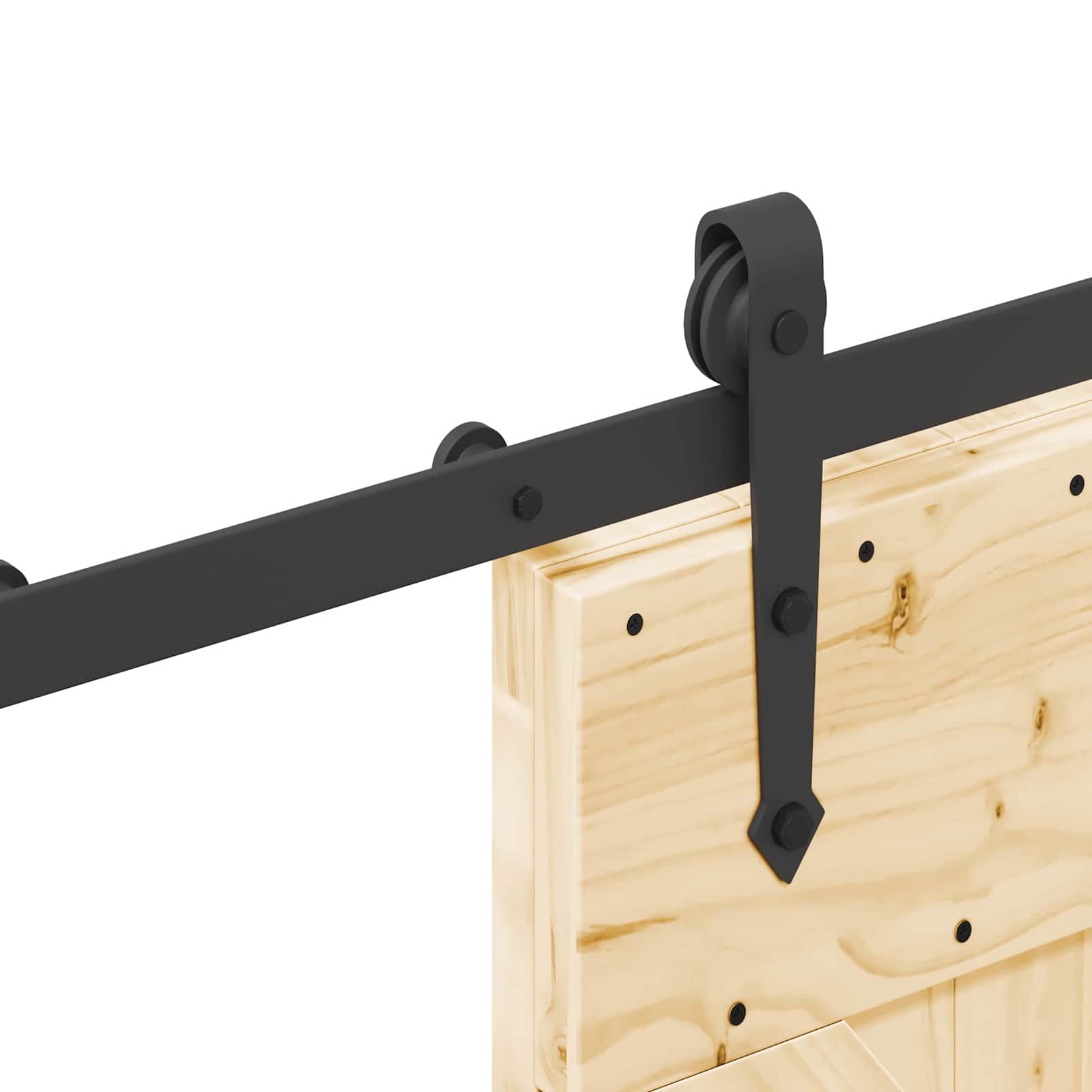 Klizna vrata NARVIK Prirodna i crna 85 x 210 cm (152,5 cm)