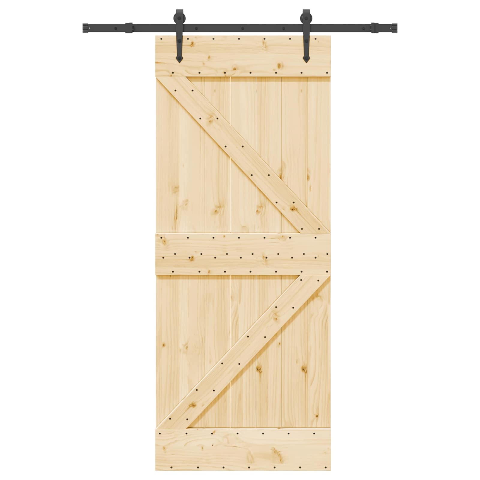 Klizna vrata NARVIK Prirodna i crna 85 x 210 cm (152,5 cm)