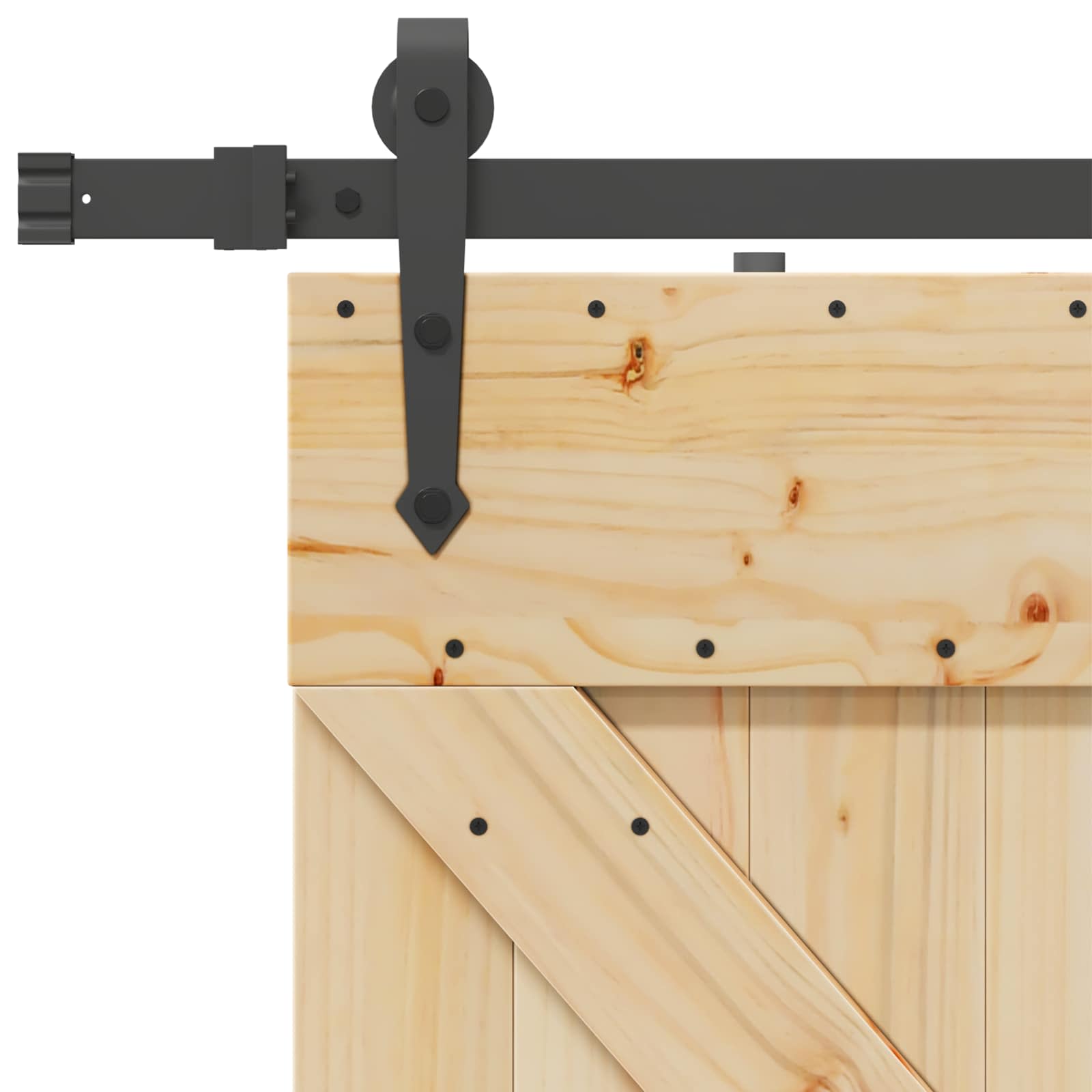 Klizna vrata NARVIK Prirodna i crna 80 x 210 cm (152,5 cm)