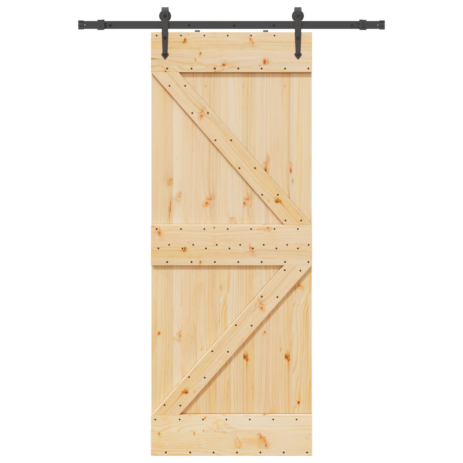 Klizna vrata NARVIK Prirodna i crna 80 x 210 cm (152,5 cm)