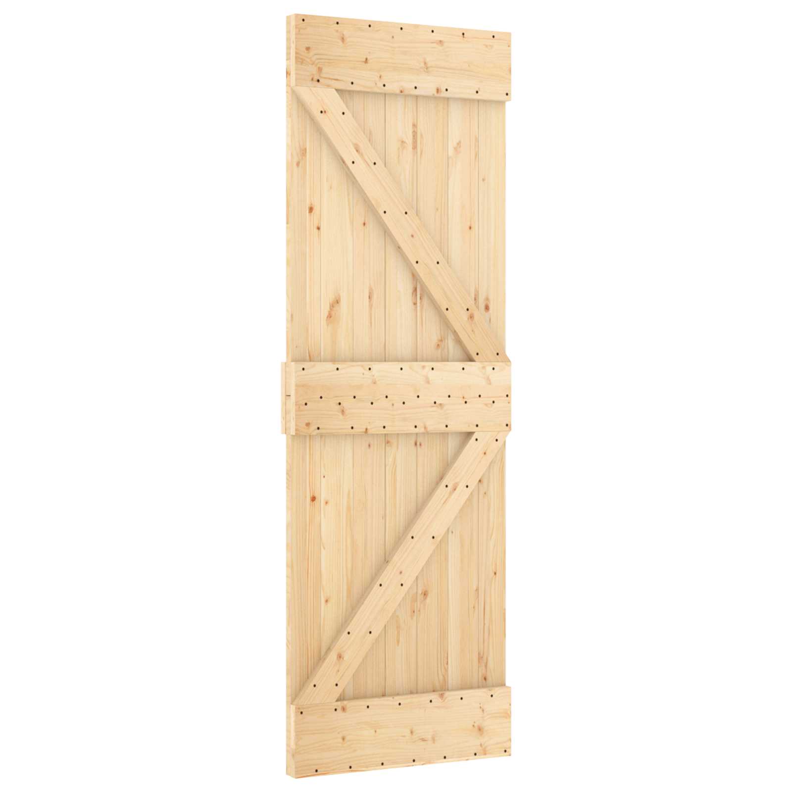Klizna vrata NARVIK Prirodna i crna 70 x 210 cm (213,5 cm)