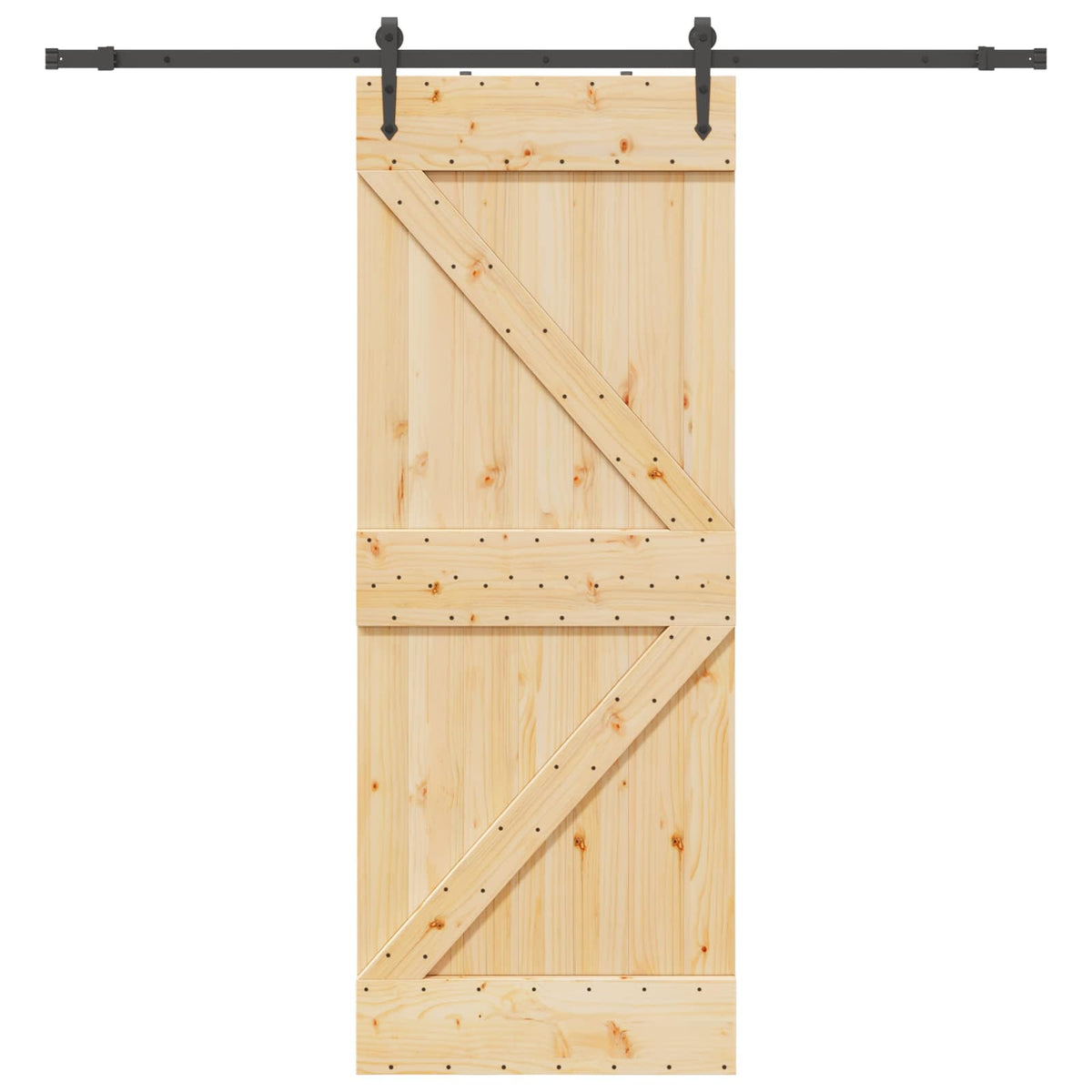 Klizna vrata NARVIK Prirodna i crna 80 x 210 cm (213,5 cm)