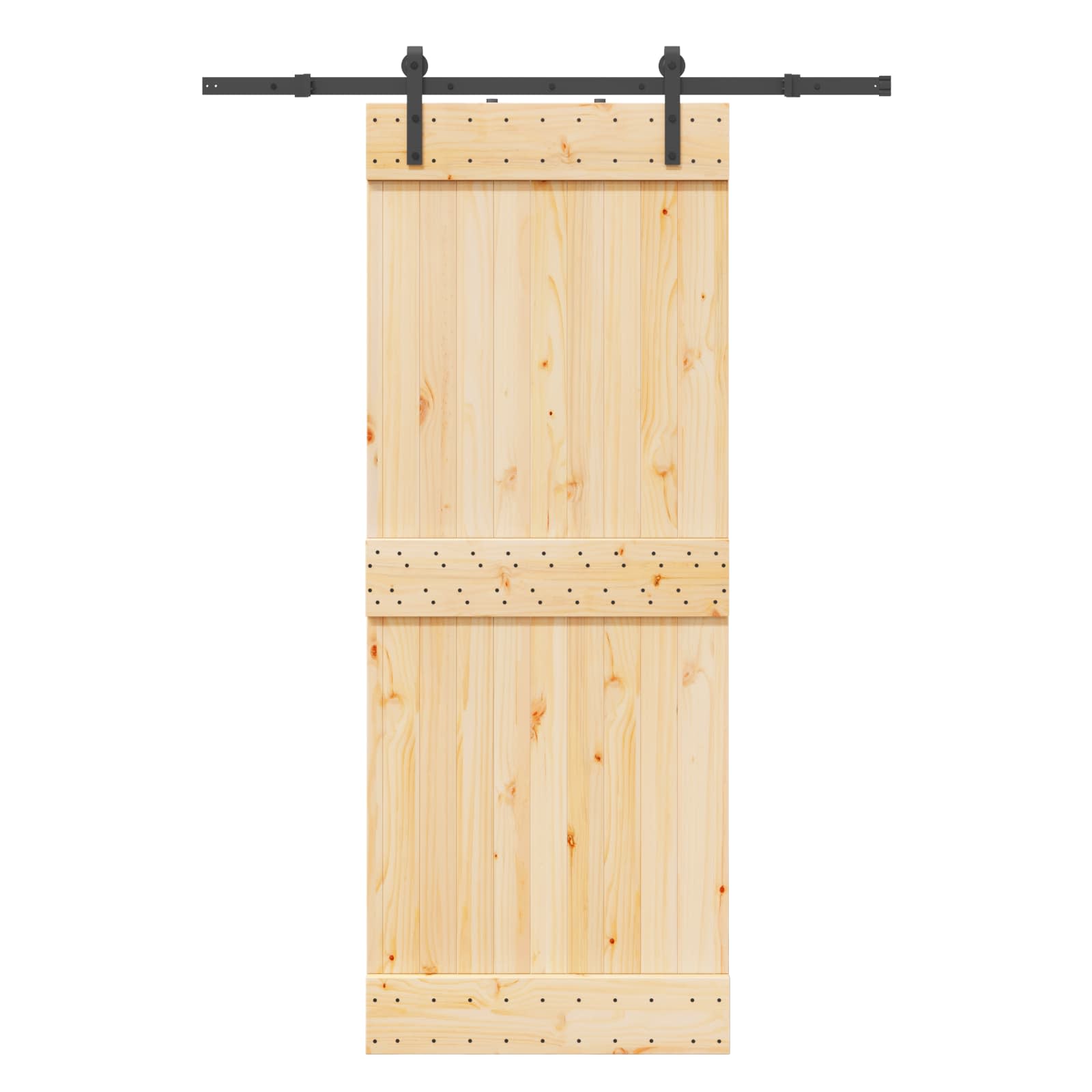 Klizna vrata NARVIK Prirodna i crna 80 x 210 cm (152,5 cm)