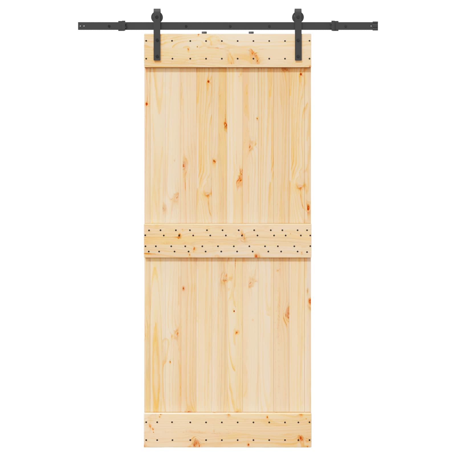 Klizna vrata NARVIK Prirodna i crna 85 x 210 cm (152,5 cm)